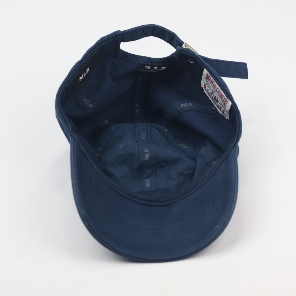 Vintage NY Yankees Adjustable Baseball Thrifted  Cap - Navy with White Embroidery