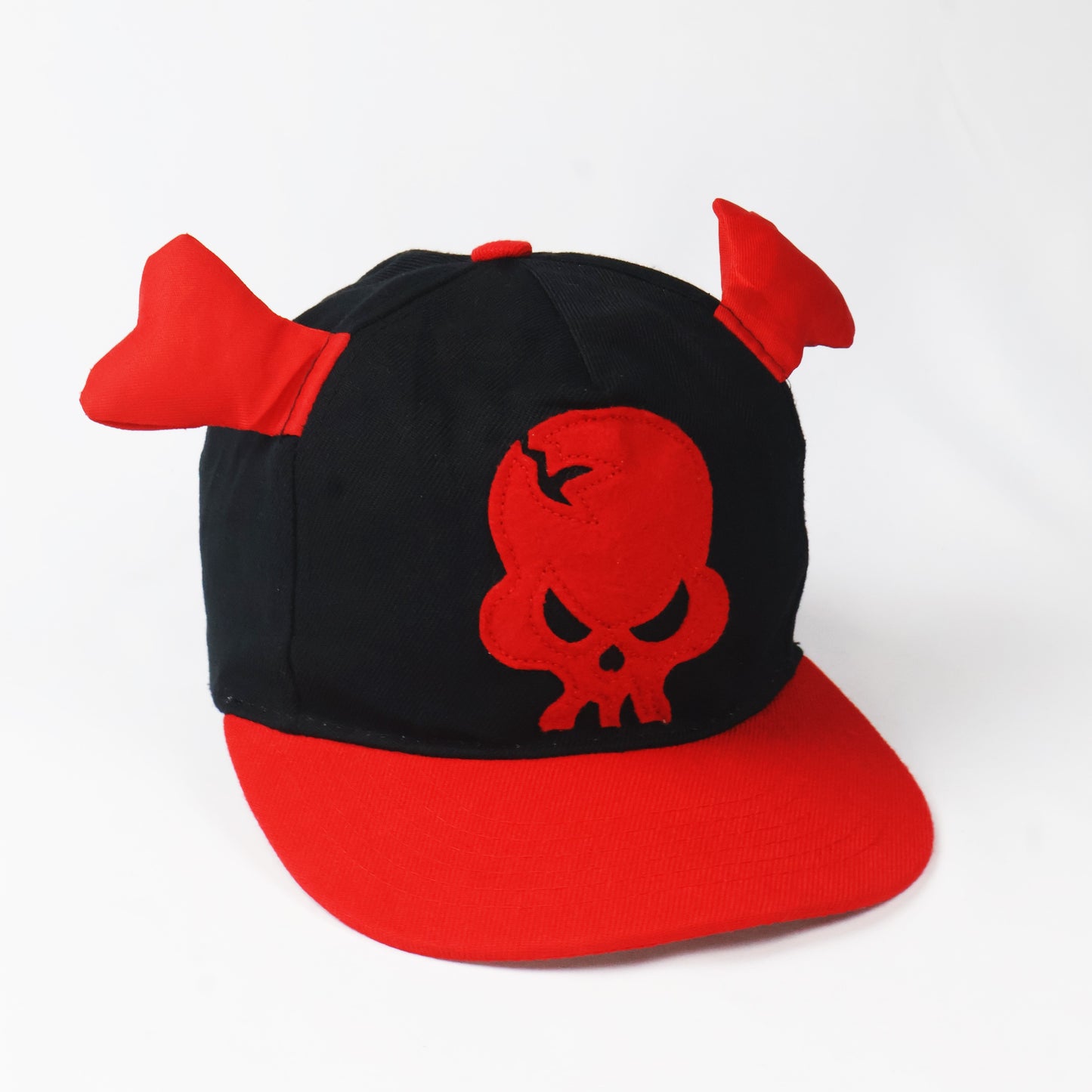 Unisex Devil Horns & Skull Snapback Cap
