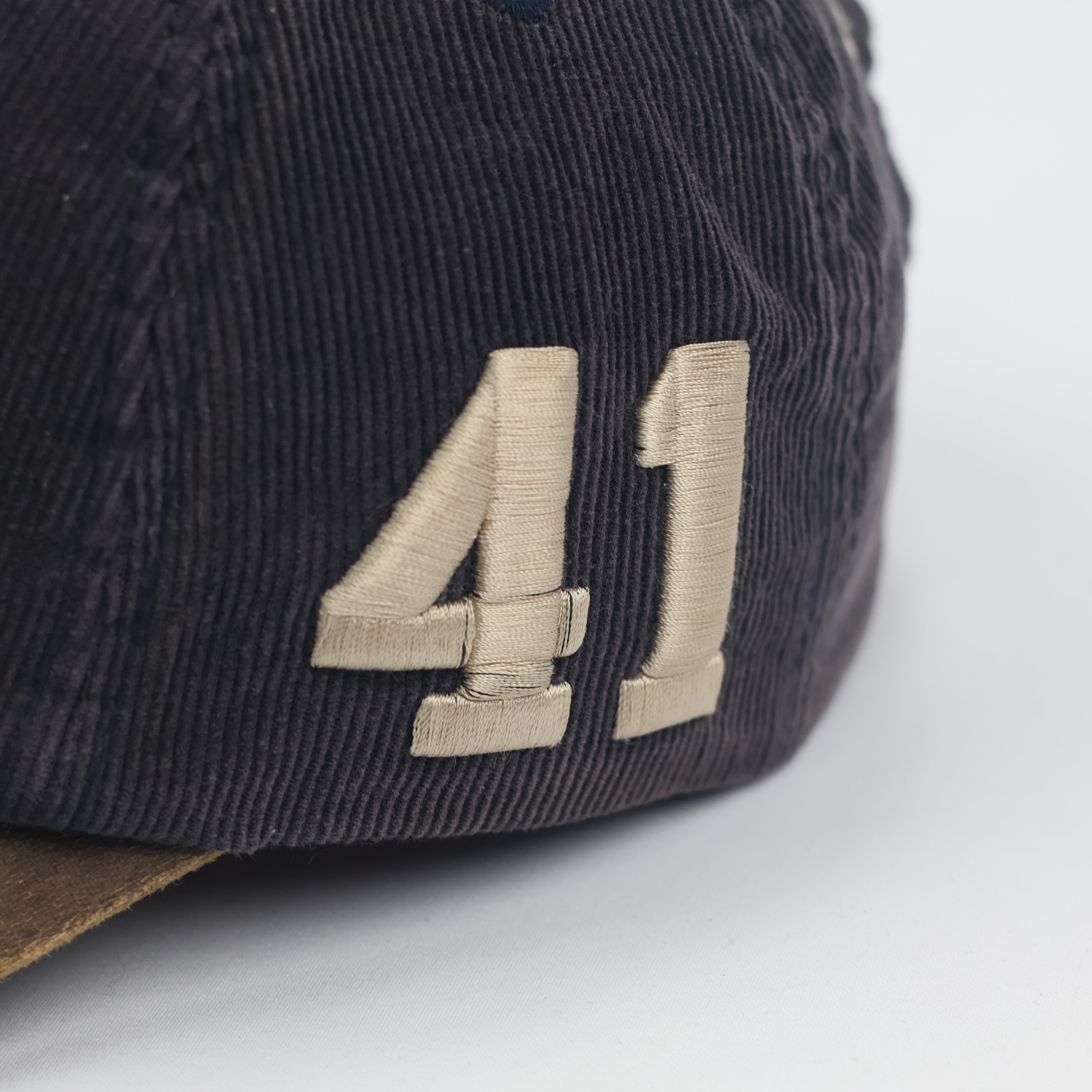 Vintage Jeep Polar Bear Patch Strapback Thrifted - Distressed Corduroy Hat