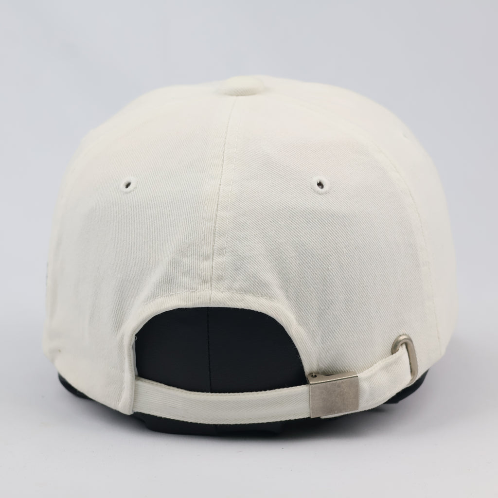 Malbon Golf "Buckets" Embroidered Heritage Thrifted Cap - Off-White/Green