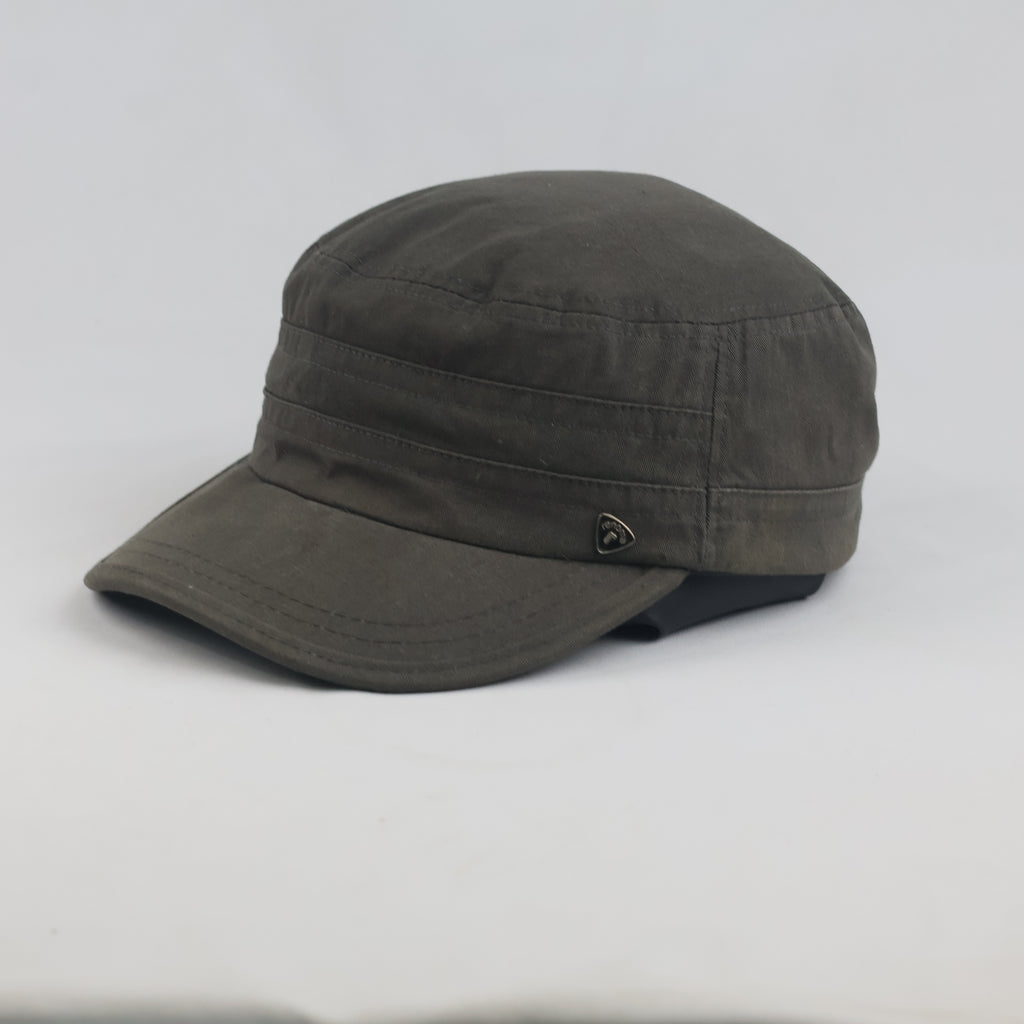 Thrifted Renoma Dark Olive Military Style Cadet Cap (58-60 cm) | 10053