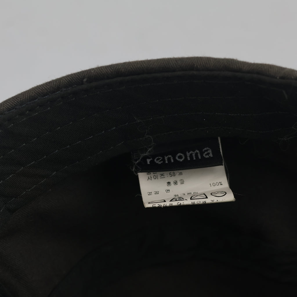 Thrifted Renoma Dark Olive Military Style Cadet Cap (58-60 cm) | 10053