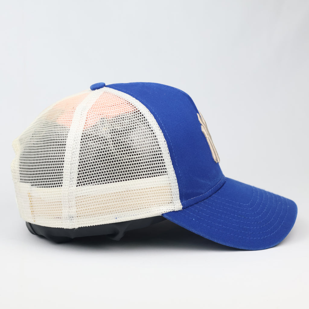 New Era New York Yankees MLB Trucker Thrifted Hat - Royal Blue & White