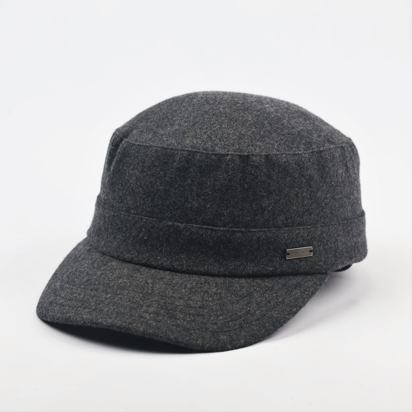Vintage Tom Tailor Military Patrol Thrifted Cap – Textured Grey Winter Headwear