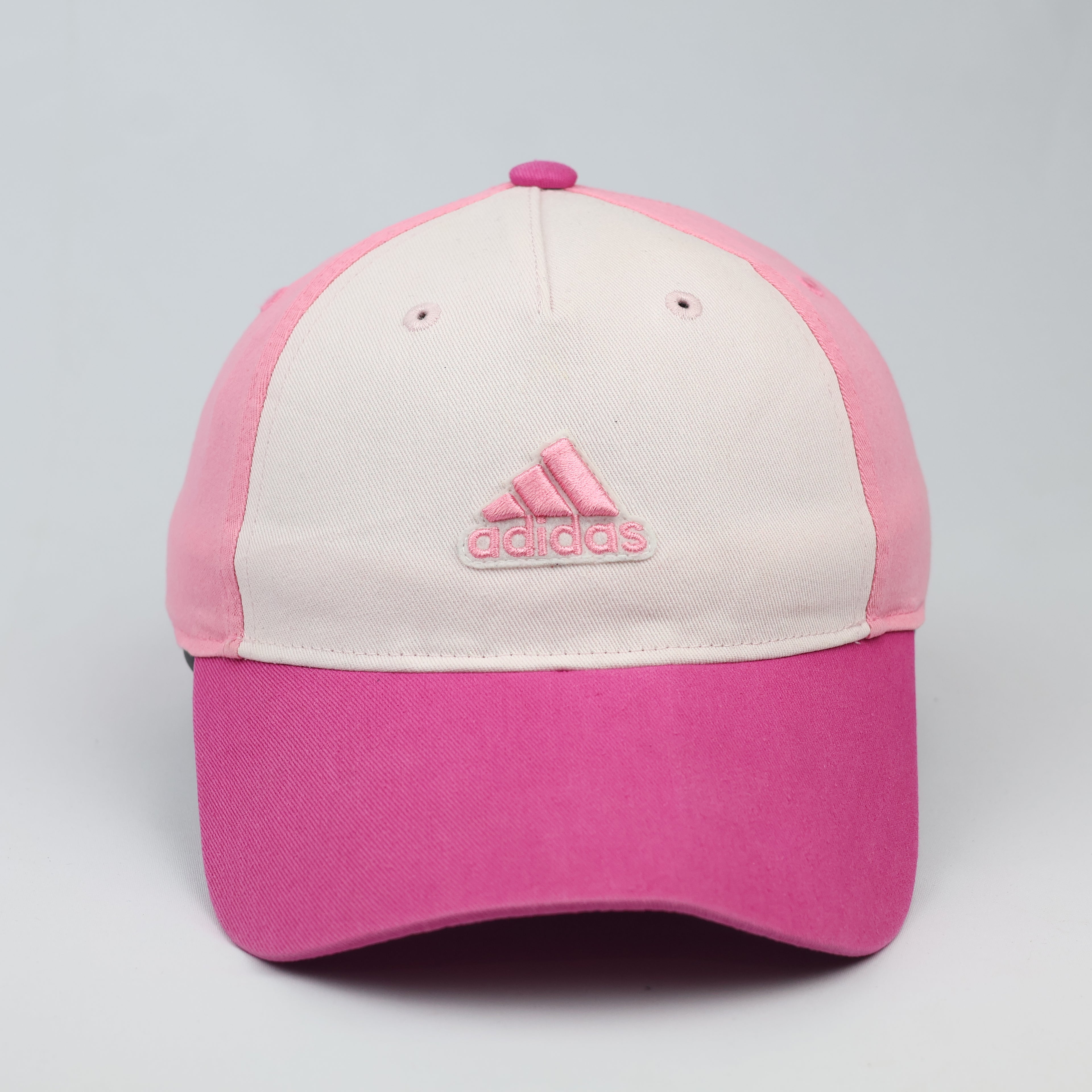 Adidas Girl's Embroidered Thrifted Hat - Light & Dark Pink Two-Tone