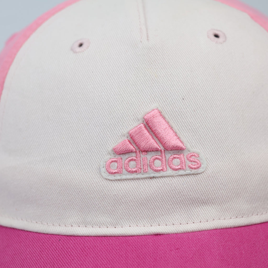 Adidas Girl's Embroidered Thrifted Hat - Light & Dark Pink Two-Tone