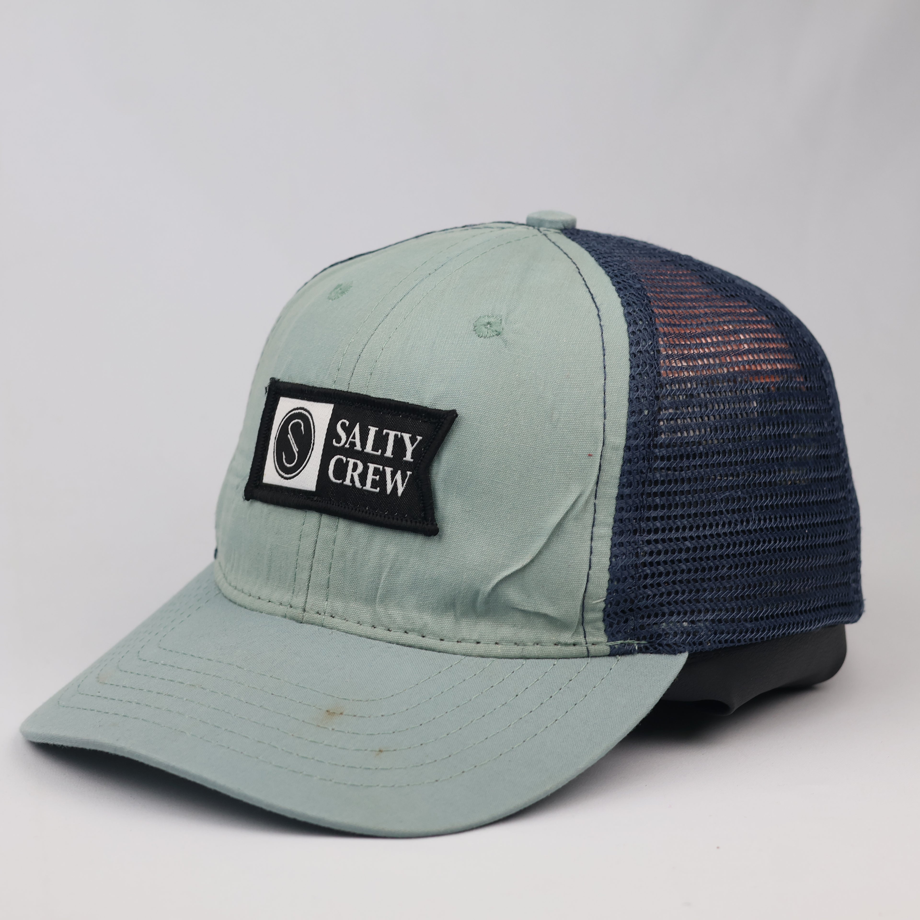 Vintage Salty Crew Surf Cap | Retro Two-Tone Mesh Trucker Hat