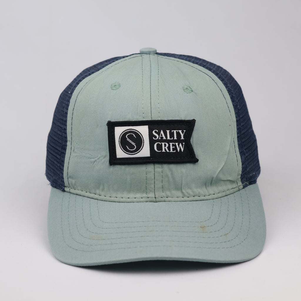 Vintage Salty Crew Surf Cap | Retro Two-Tone Mesh Trucker Hat