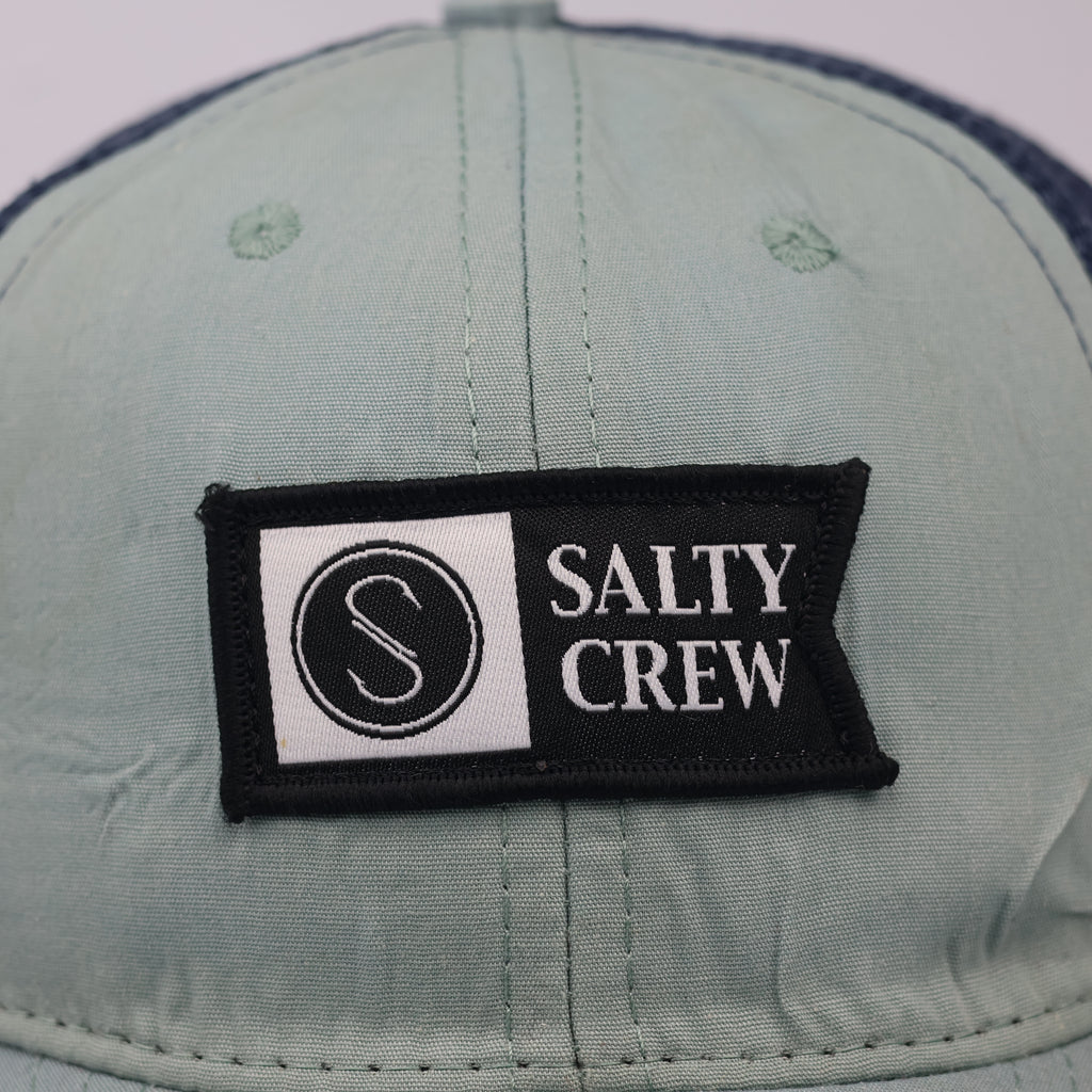 Vintage Salty Crew Surf Cap | Retro Two-Tone Mesh Trucker Hat