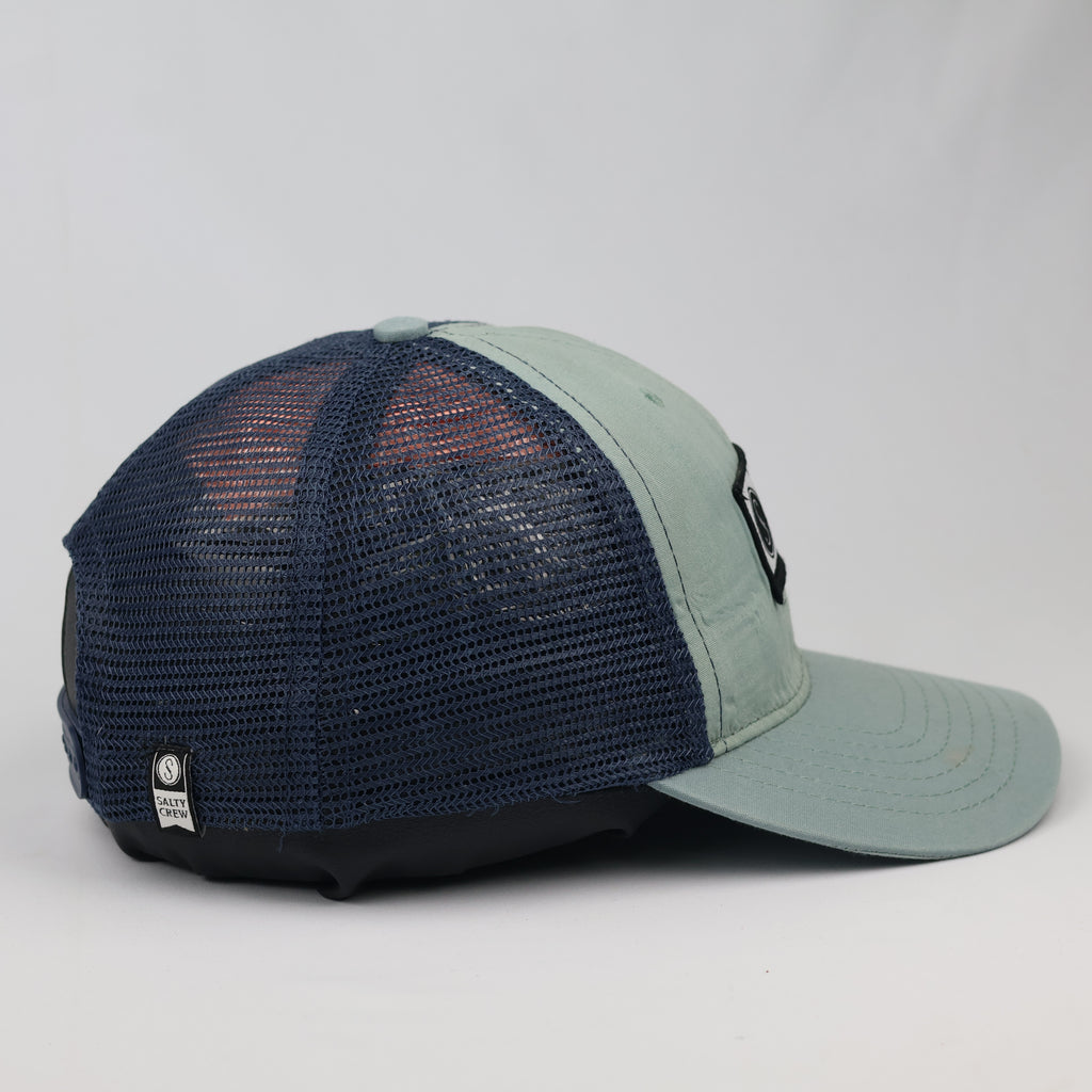 Vintage Salty Crew Surf Cap | Retro Two-Tone Mesh Trucker Hat