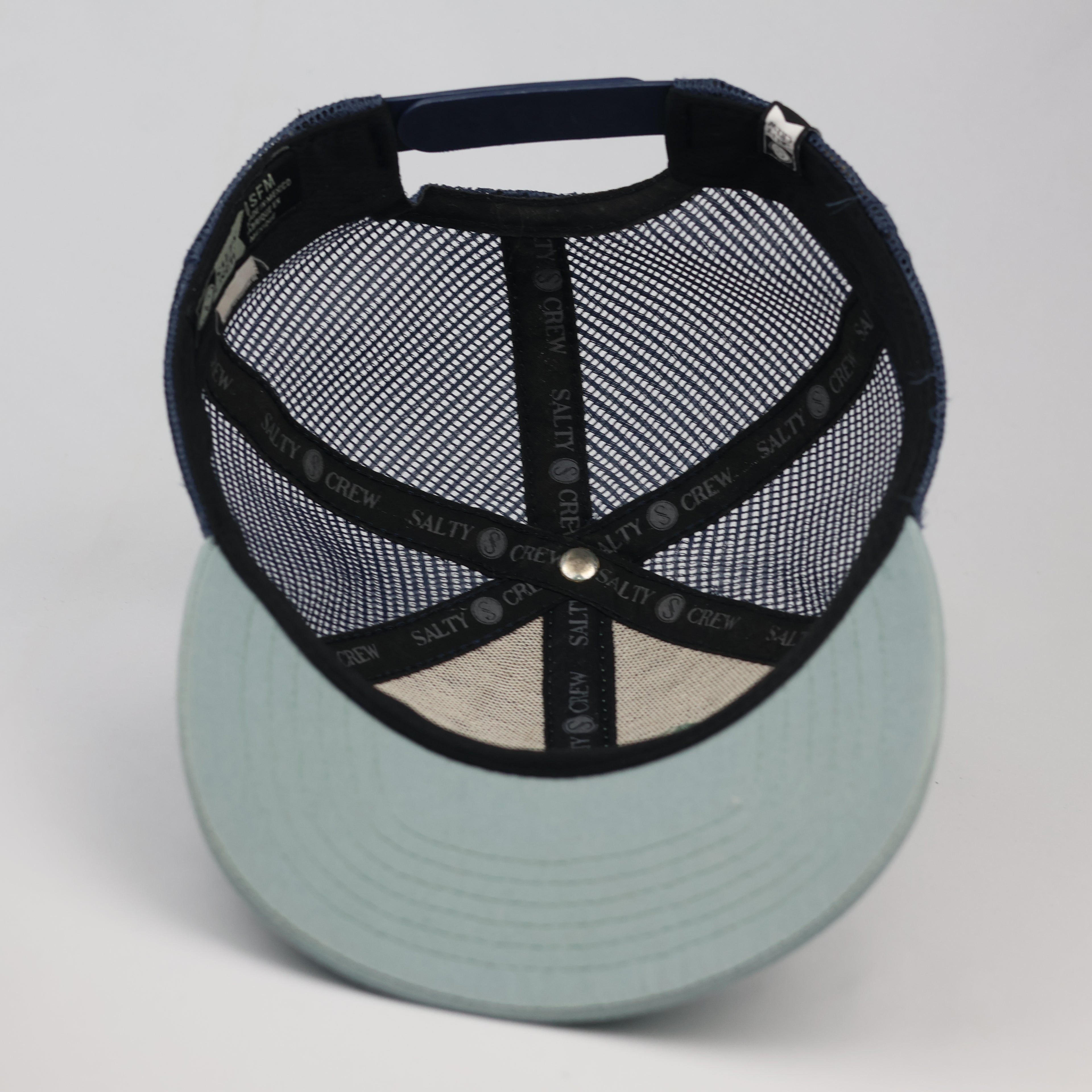 Vintage Salty Crew Surf Cap | Retro Two-Tone Mesh Trucker Hat
