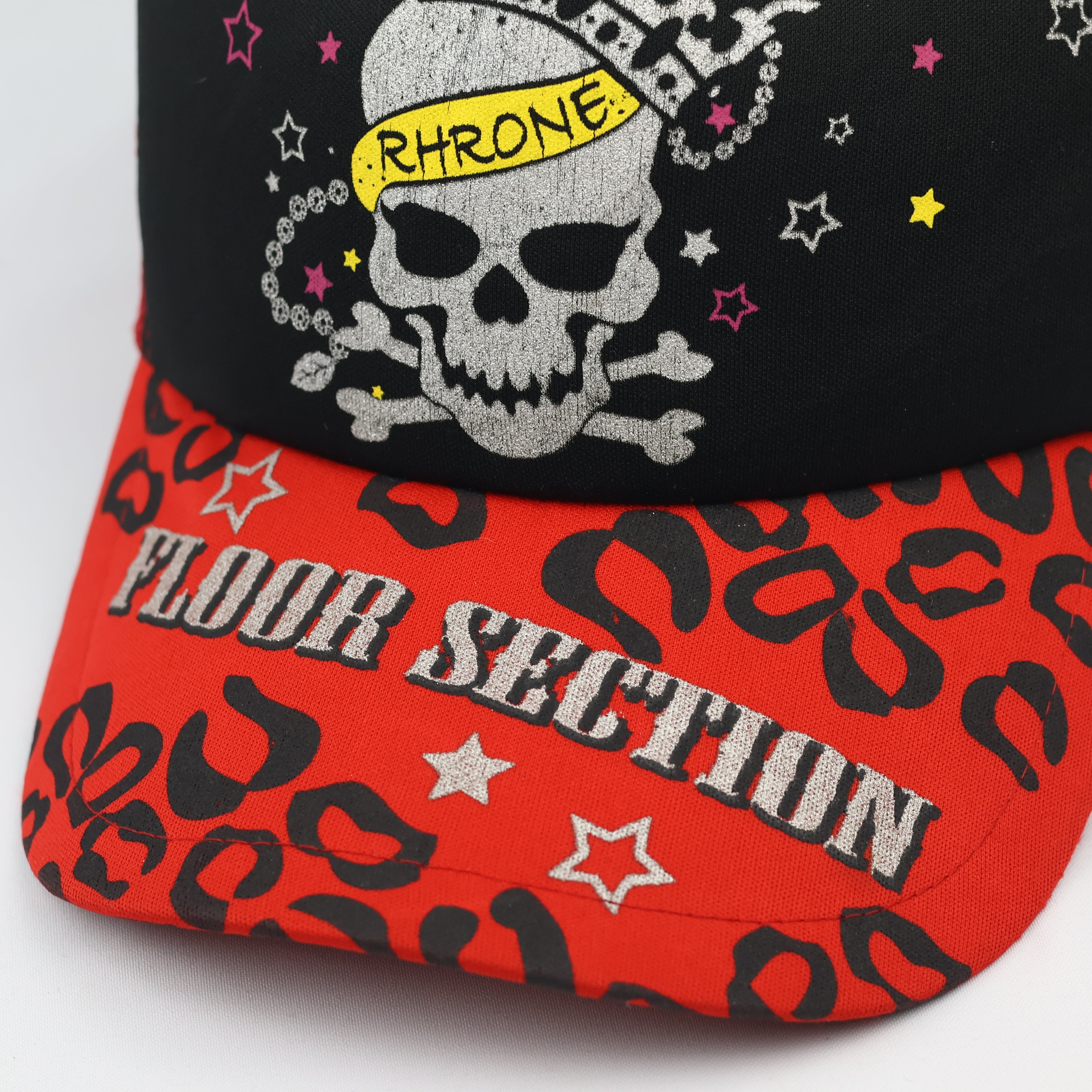 Thrifted Rhone Graphic Mesh Back Cap | Y2K Streetwear Skull Hat