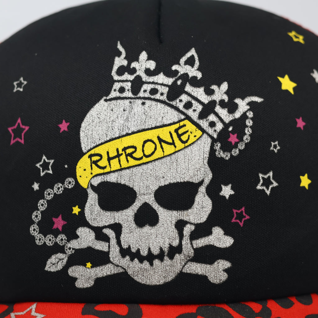 Thrifted Rhone Graphic Mesh Back Cap | Y2K Streetwear Skull Hat