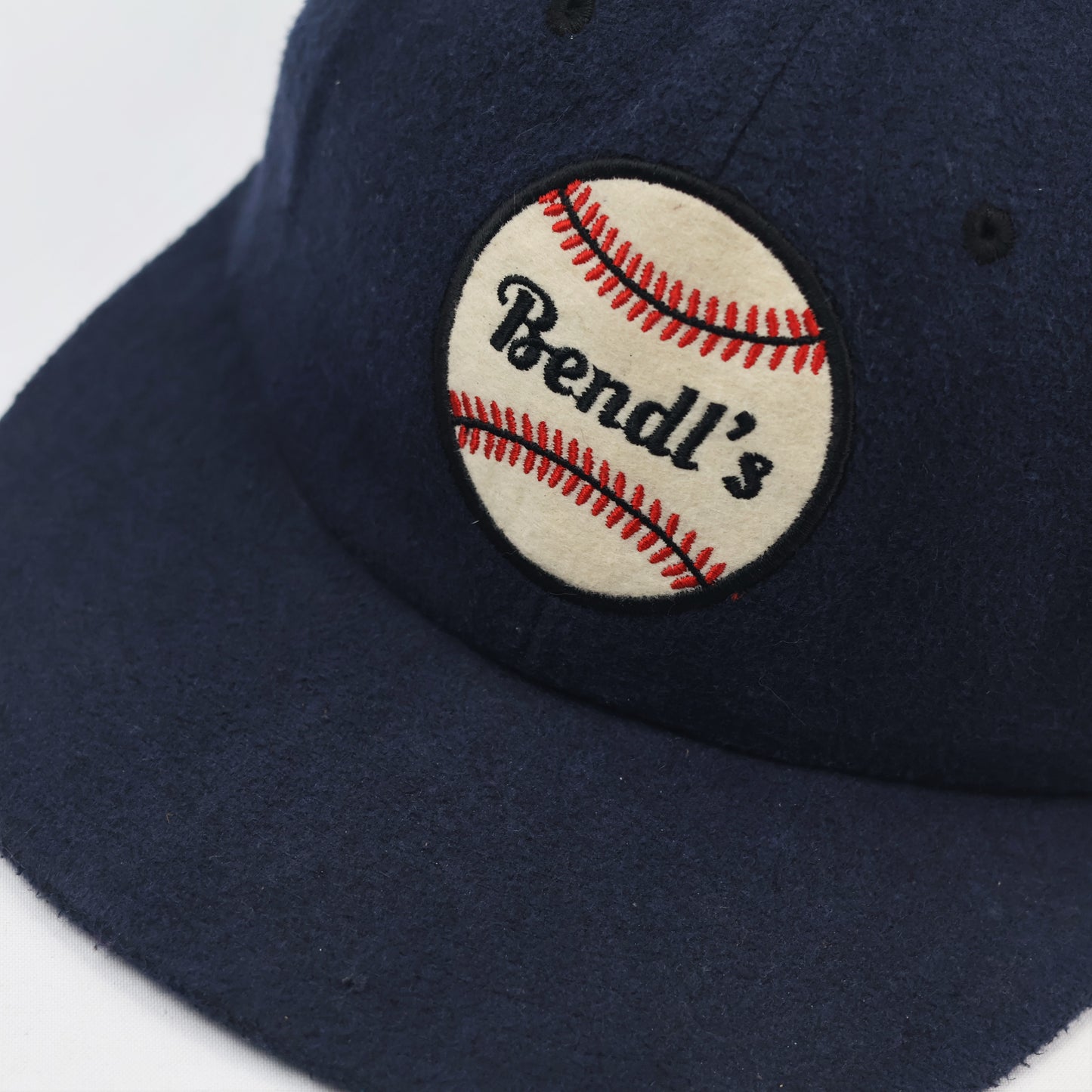 Vintage Bendl's "Big Ball" Wool Baseball Trifted Cap - Navy Blue