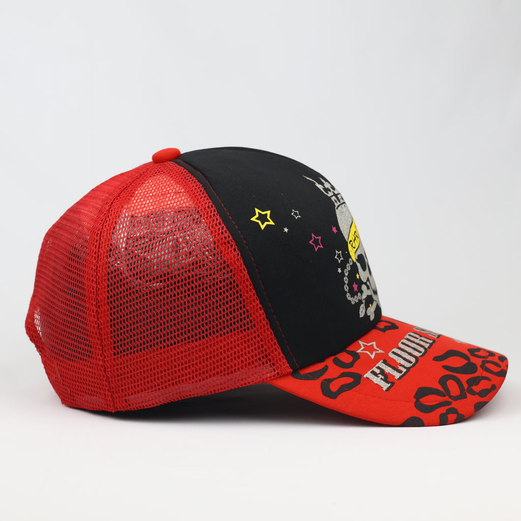 Thrifted Rhone Graphic Mesh Back Cap | Y2K Streetwear Skull Hat