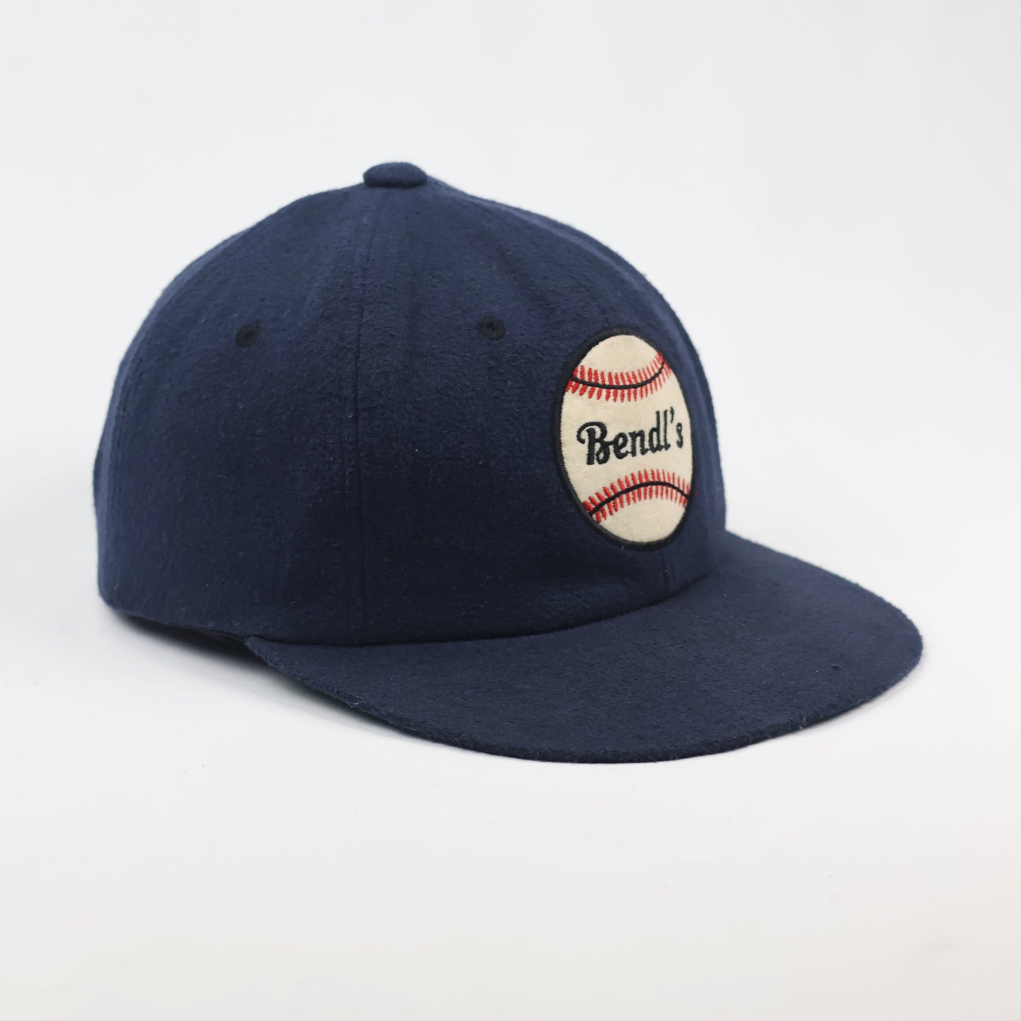 Vintage Bendl's "Big Ball" Wool Baseball Trifted Cap - Navy Blue
