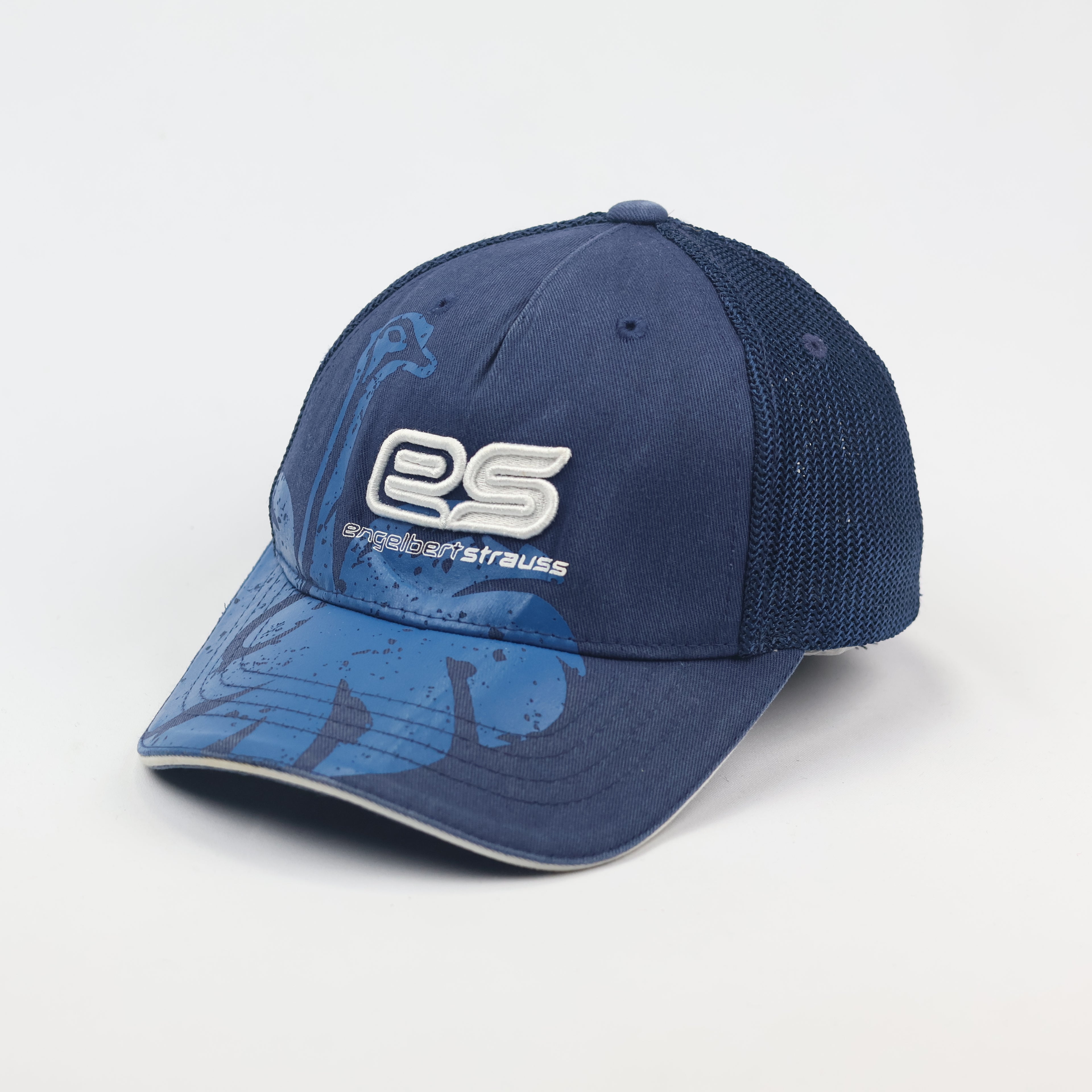 Engelbert Strauss Navy Blue Mesh Trucker Thrifted Hat - Kid's Size