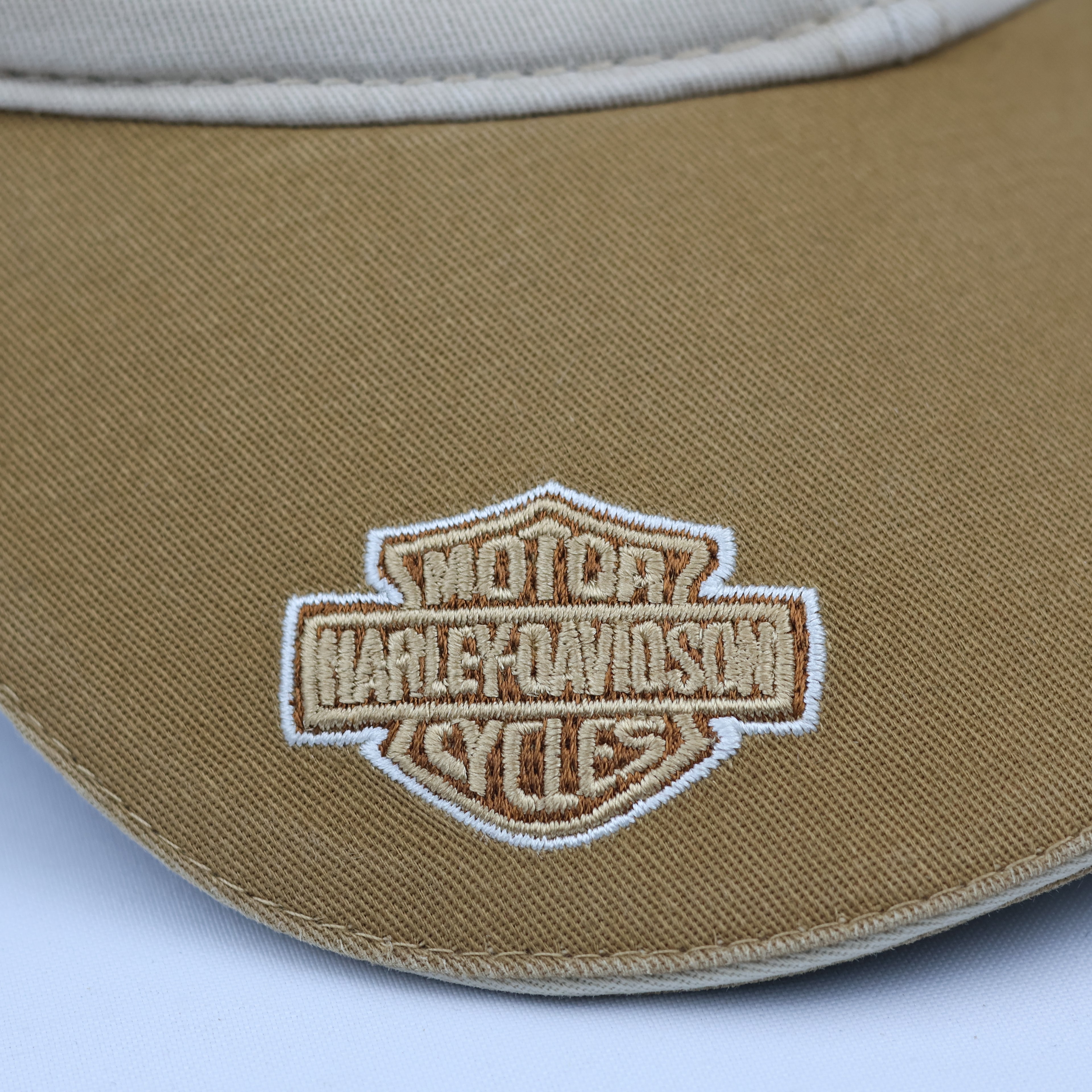 Vintage Harley-Davidson Motorcycles Thrifted Cap – Tan & Brown Two-Tone