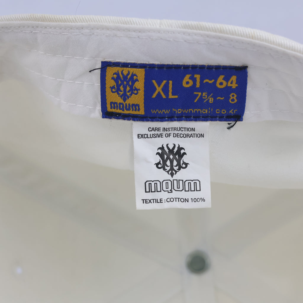 MQUM Vintage Plain Baseball Cap | Off-White Dad Hat | 10039