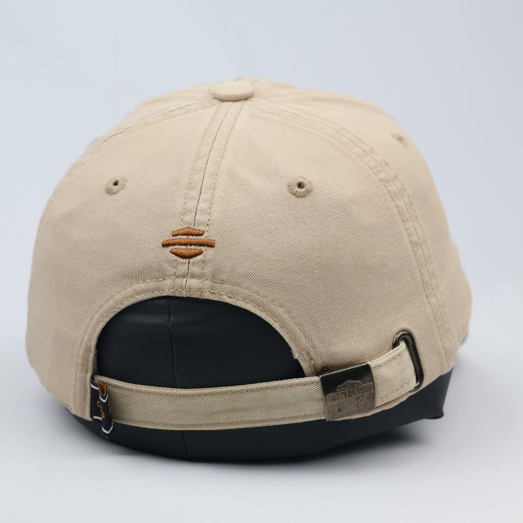 Vintage Harley-Davidson Motorcycles Thrifted Cap – Tan & Brown Two-Tone