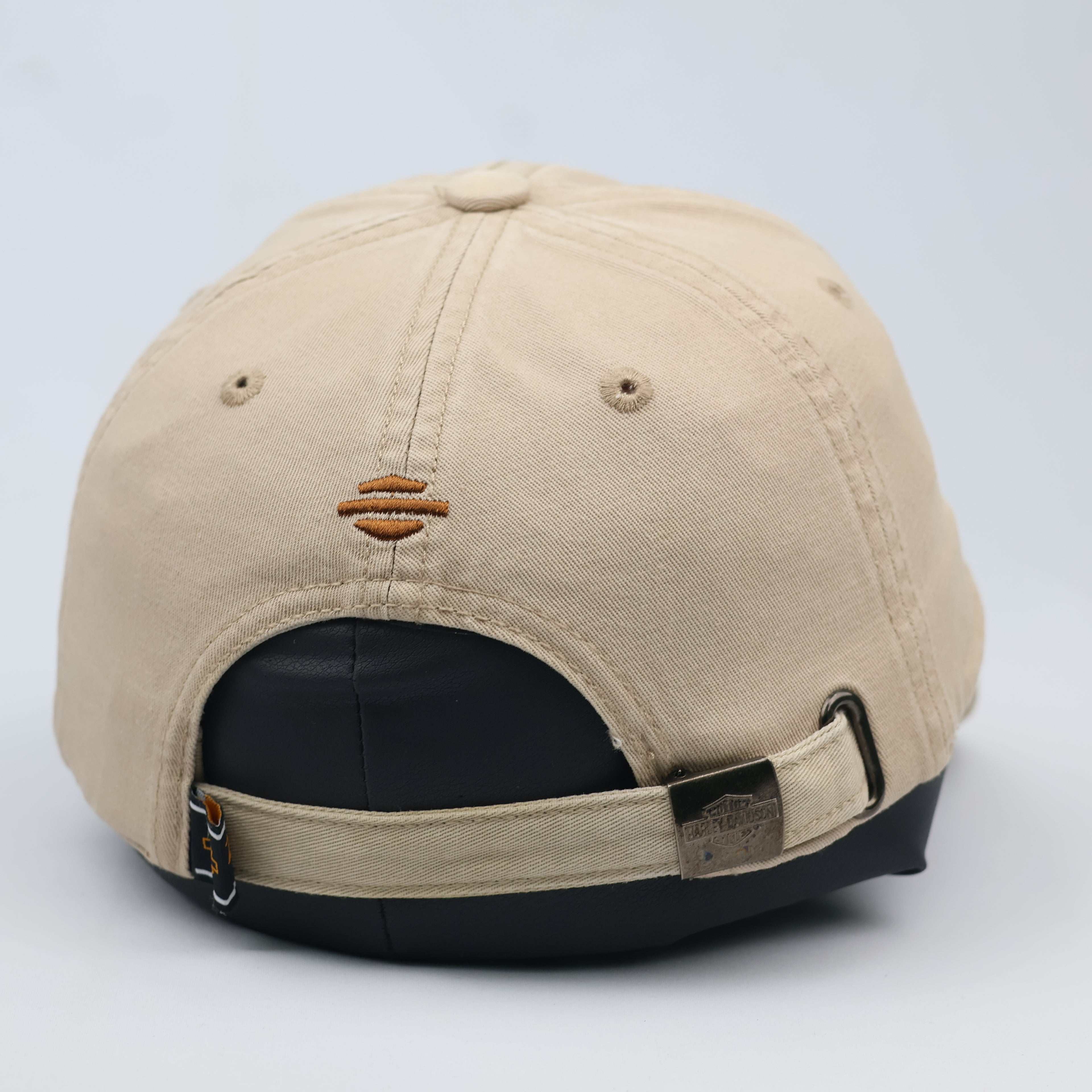 Vintage Harley-Davidson Motorcycles Thrifted Cap – Tan & Brown Two-Tone
