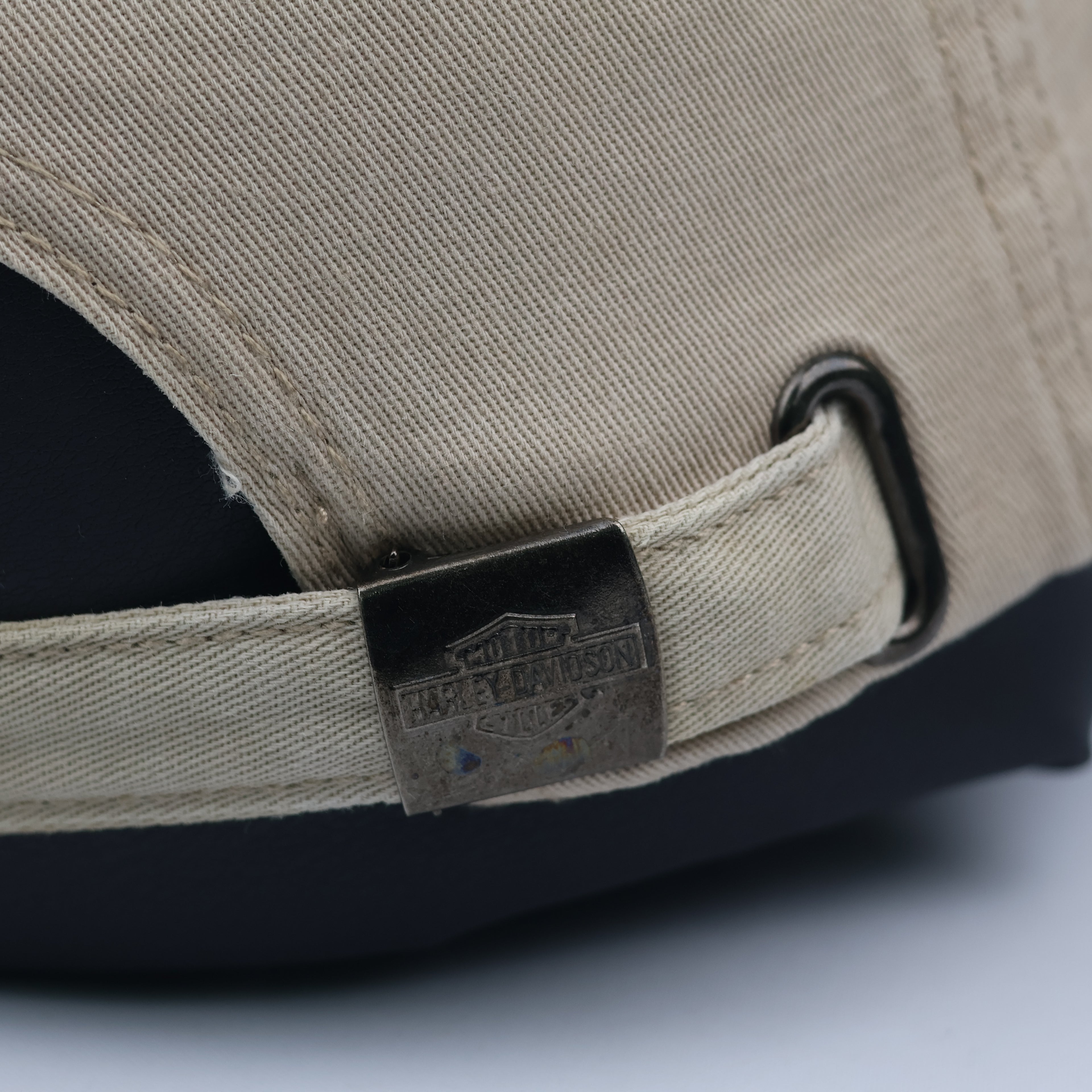 Vintage Harley-Davidson Motorcycles Thrifted Cap – Tan & Brown Two-Tone