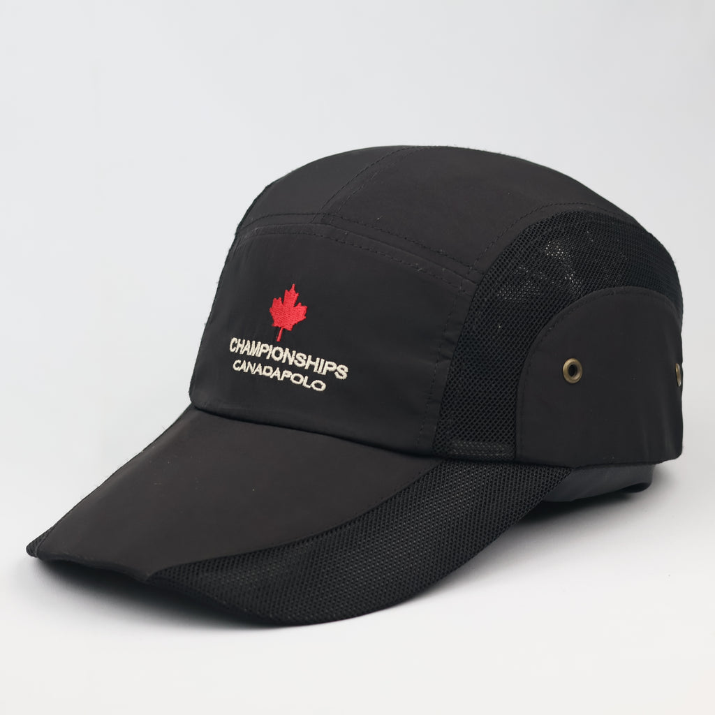 Championships CanadaPolo 5-Panel Mesh Runner Cap – Black & Red