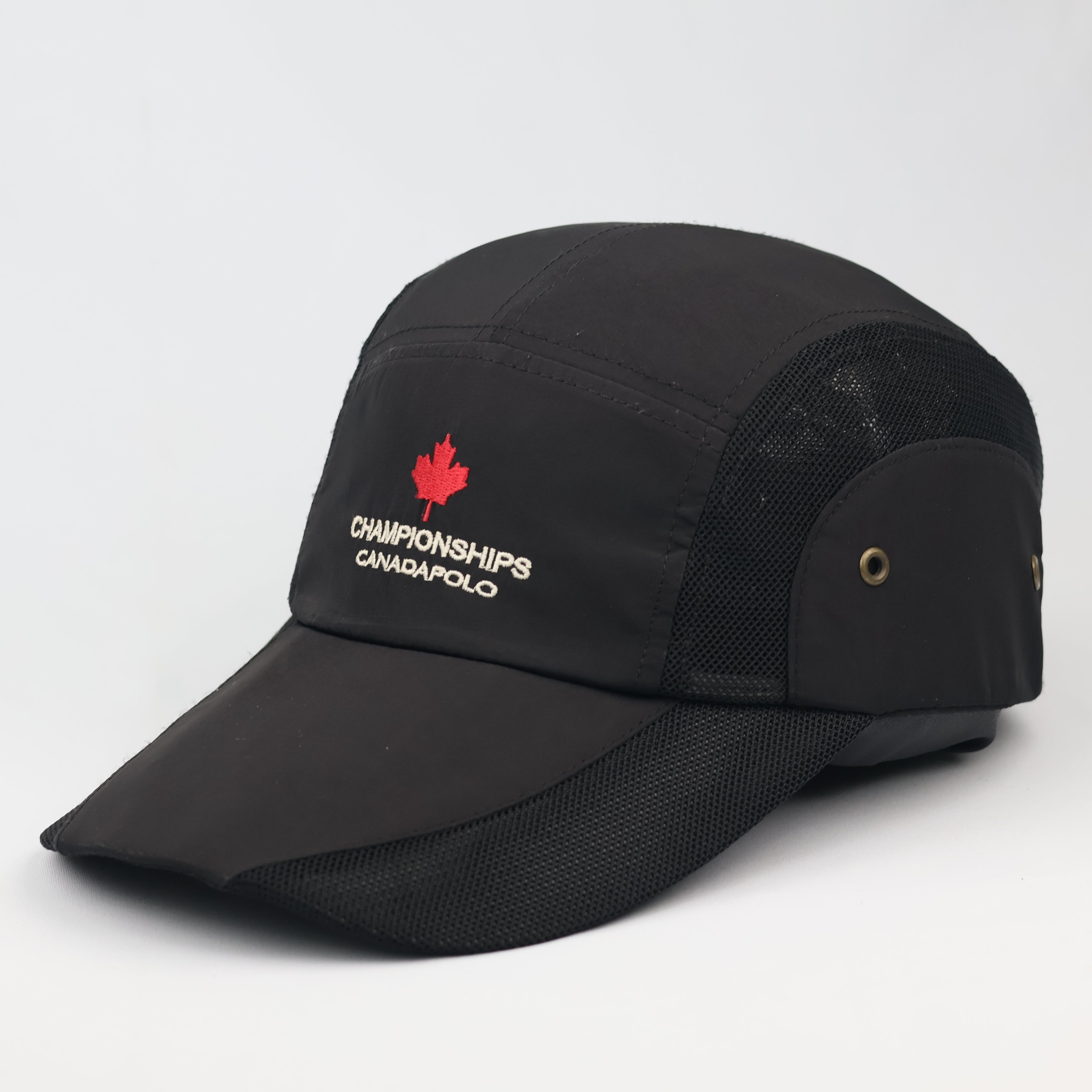 Championships CanadaPolo 5-Panel Mesh Runner Cap – Black & Red