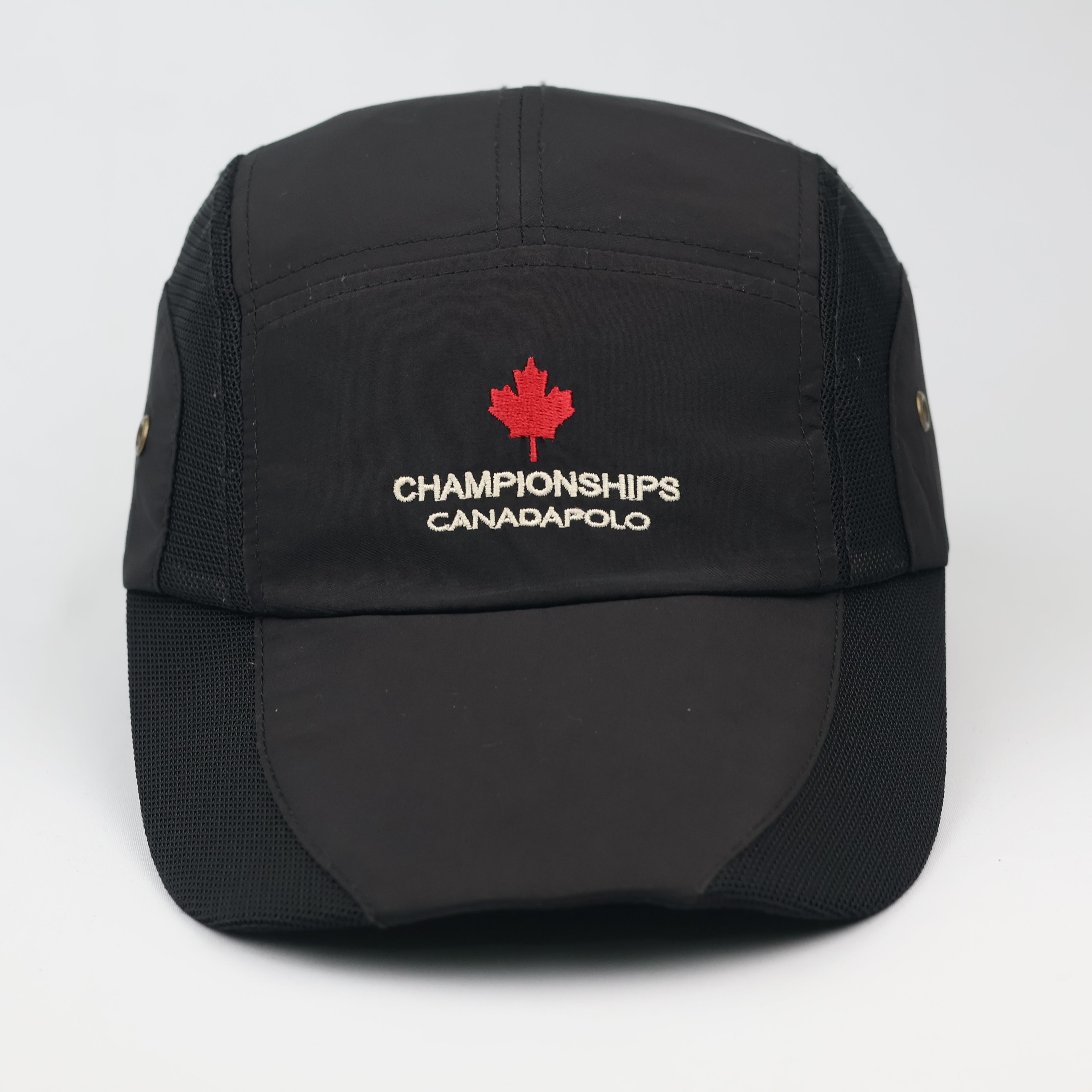 Championships CanadaPolo 5-Panel Mesh Runner Cap – Black & Red
