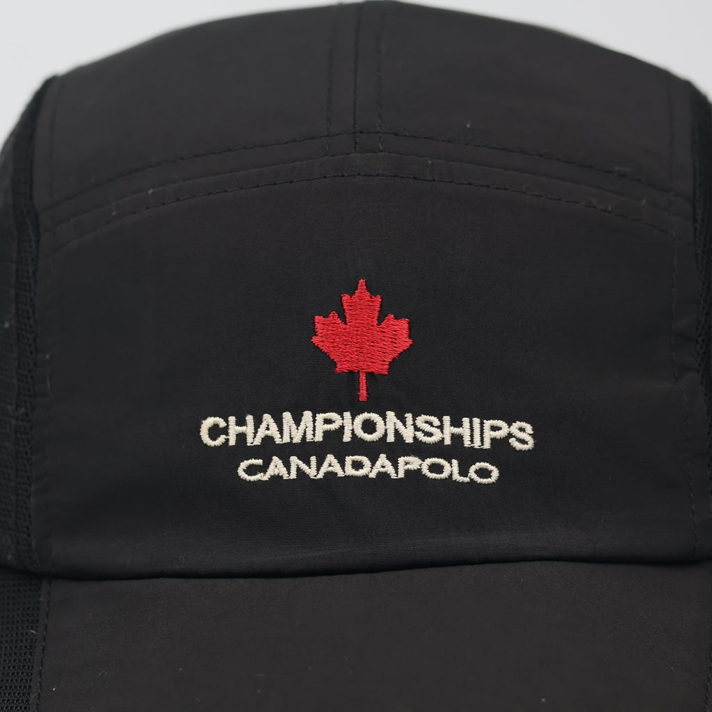 Championships CanadaPolo 5-Panel Mesh Runner Cap – Black & Red