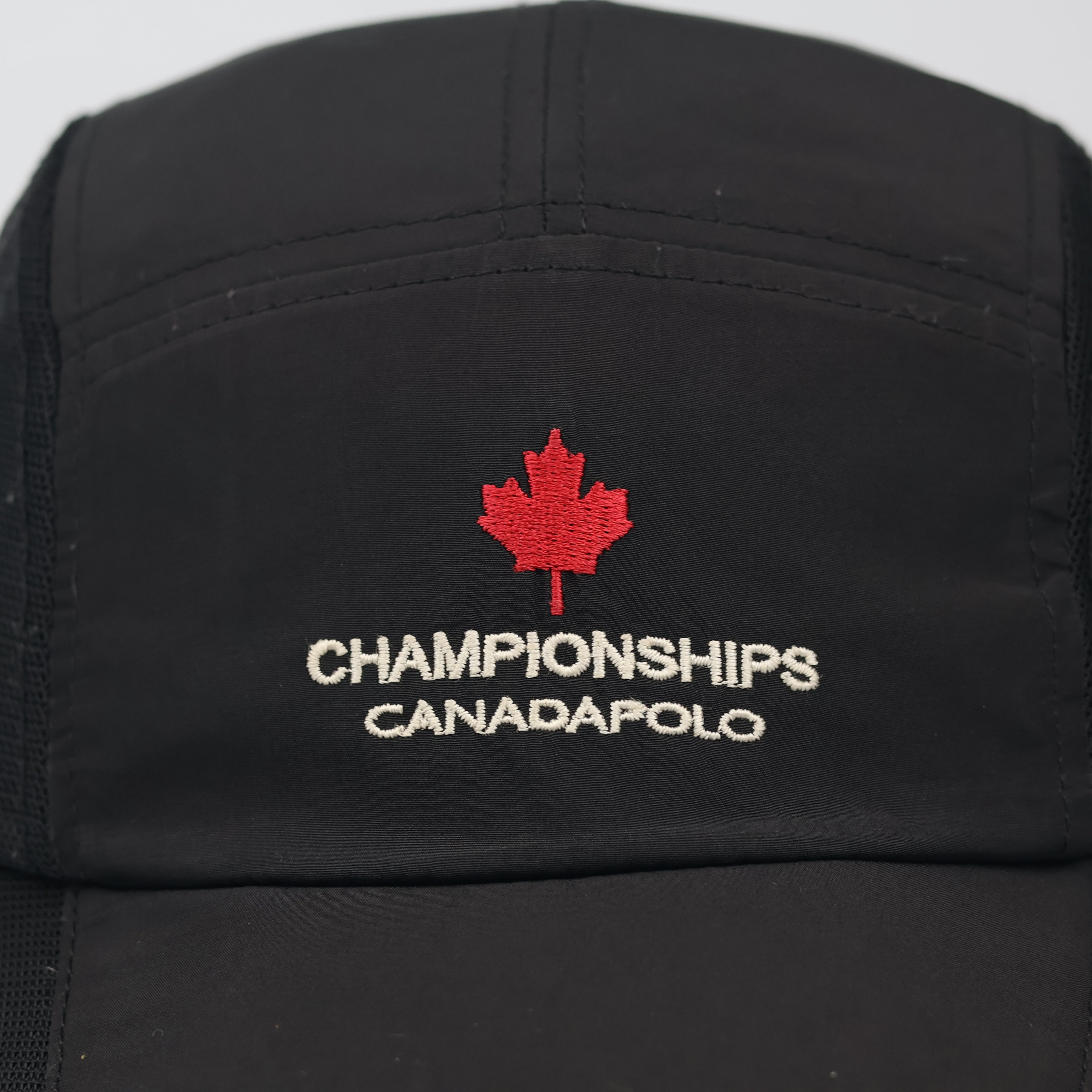 Championships CanadaPolo 5-Panel Mesh Runner Cap – Black & Red