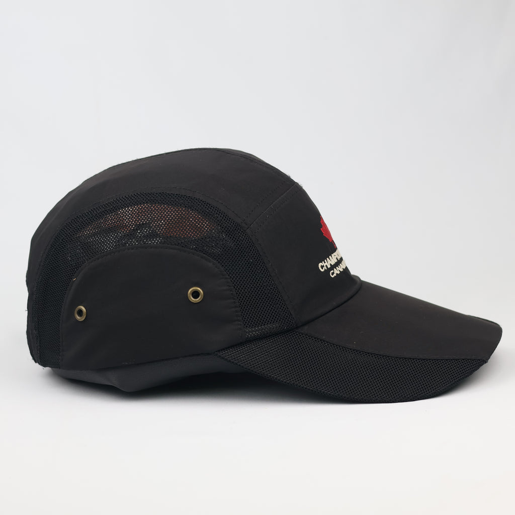 Championships CanadaPolo 5-Panel Mesh Runner Cap – Black & Red