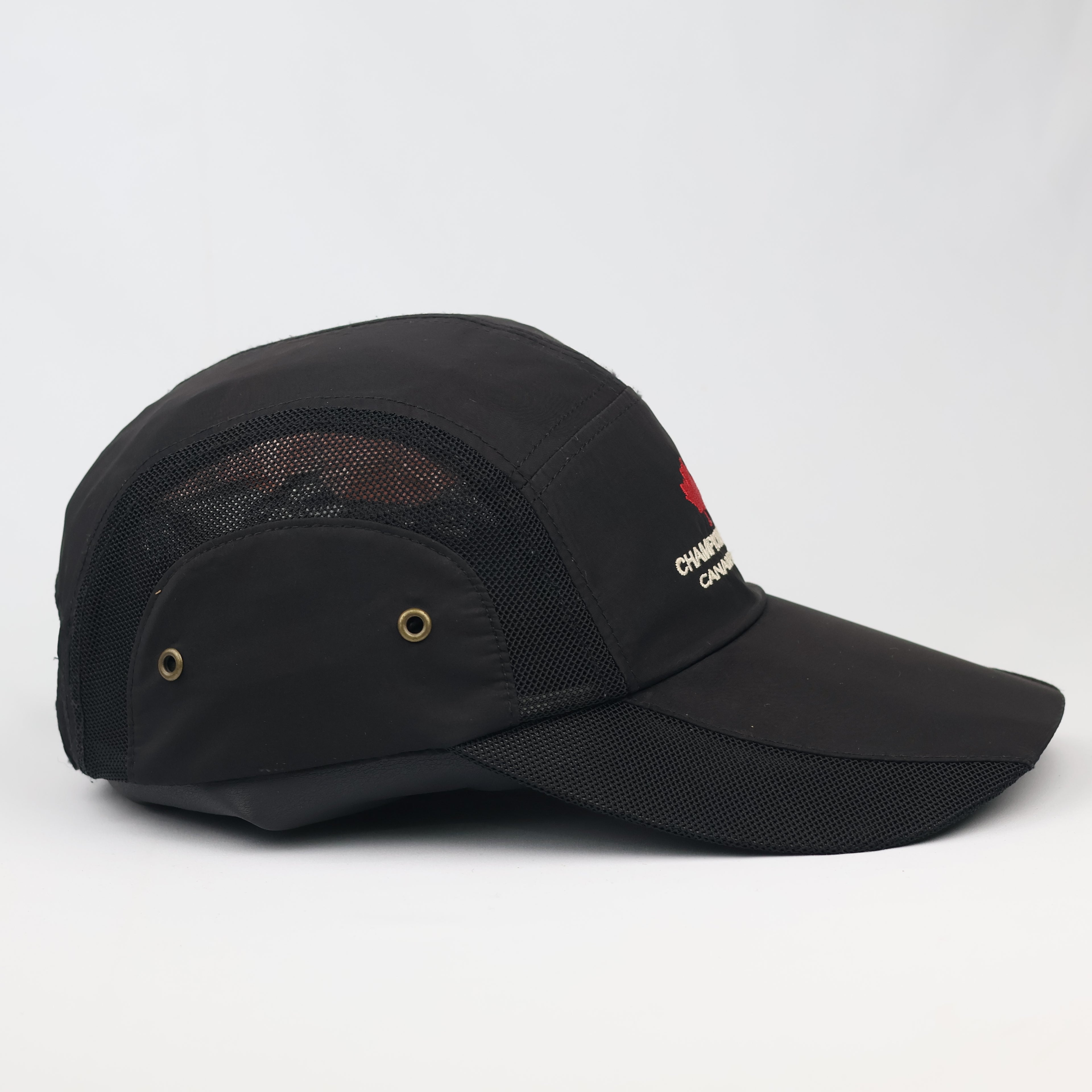 Championships CanadaPolo 5-Panel Mesh Runner Cap – Black & Red
