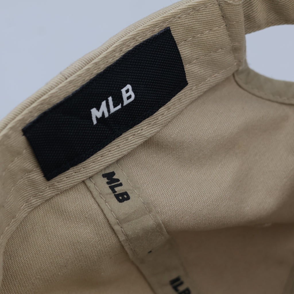 New York Yankees MLB Embroidered Dad Thrifted Hat - Khaki Beige | 56-59cm