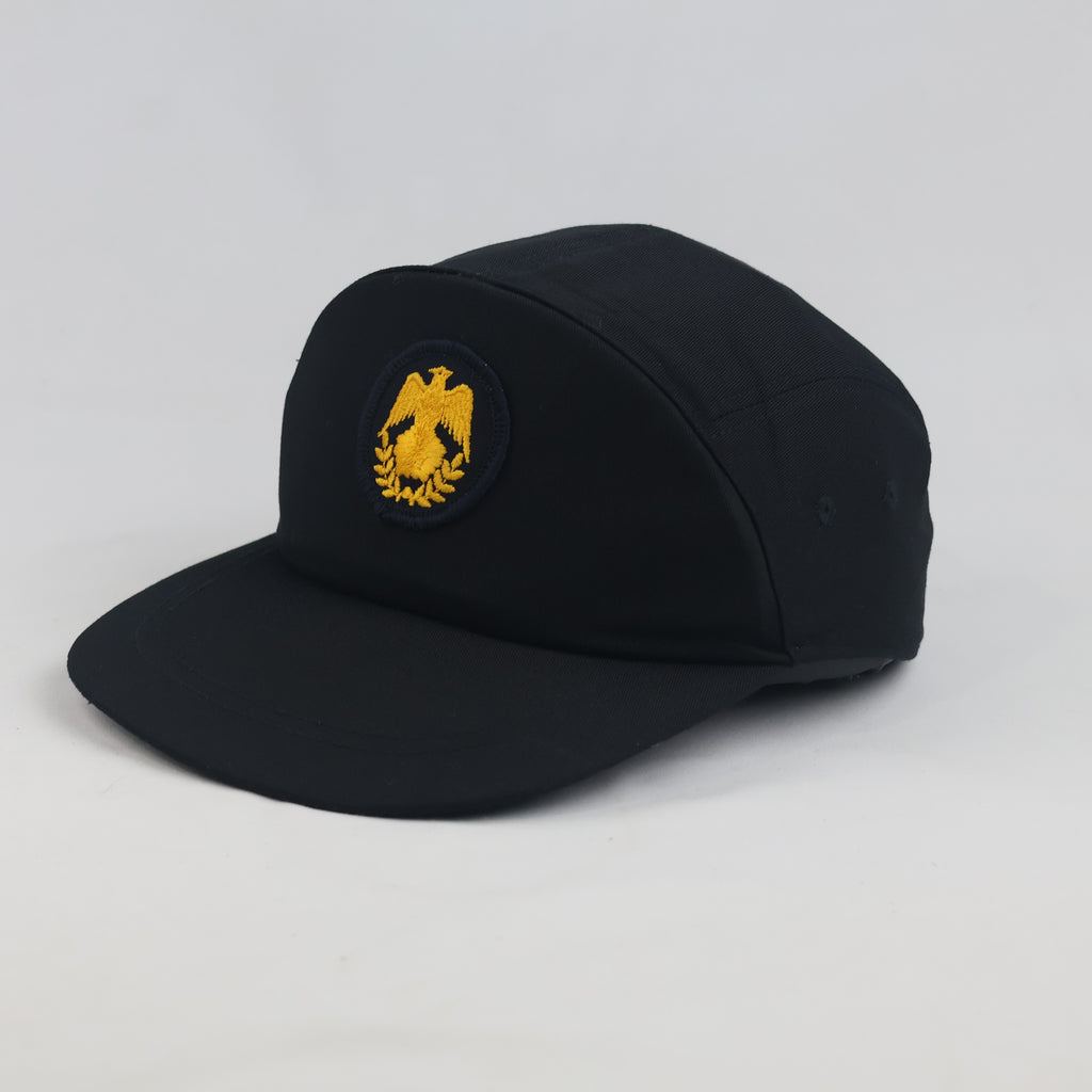 Vintage Eagle Embroidered Black Cadet Cap | Military Hat – Size 58-60 cm | 10042
