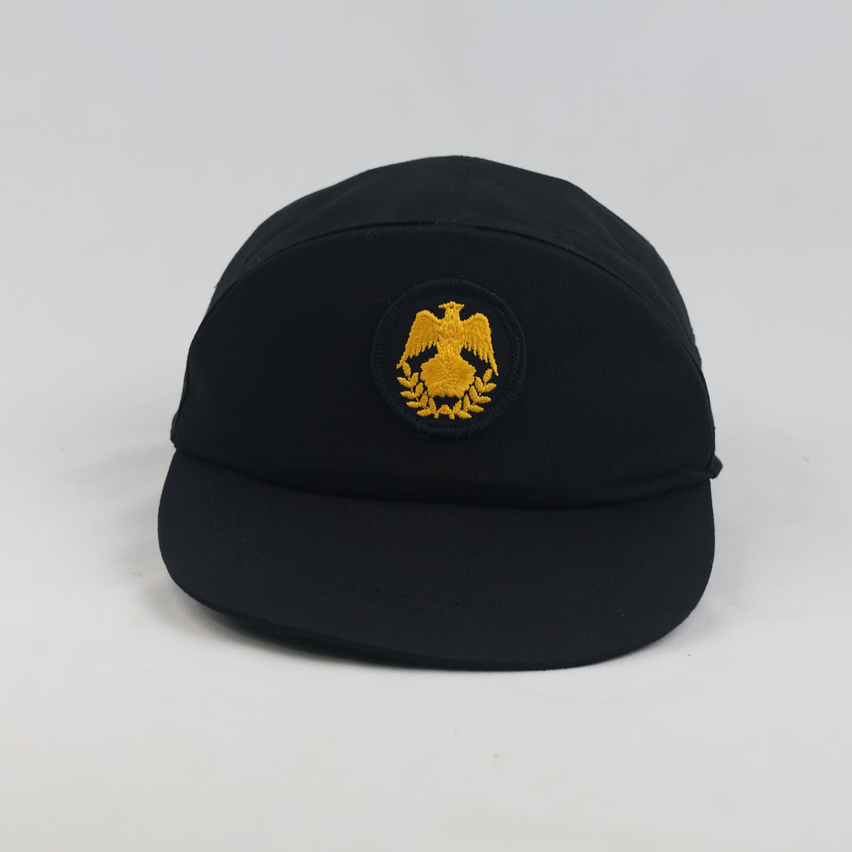 Vintage Eagle Embroidered Black Cadet Cap | Military Hat – Size 58-60 cm | 10042
