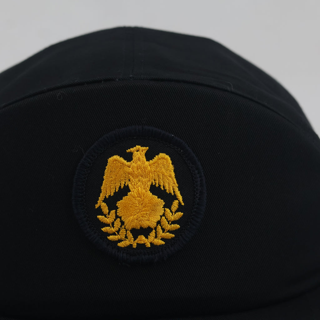 Vintage Eagle Embroidered Black Cadet Cap | Military Hat – Size 58-60 cm | 10042