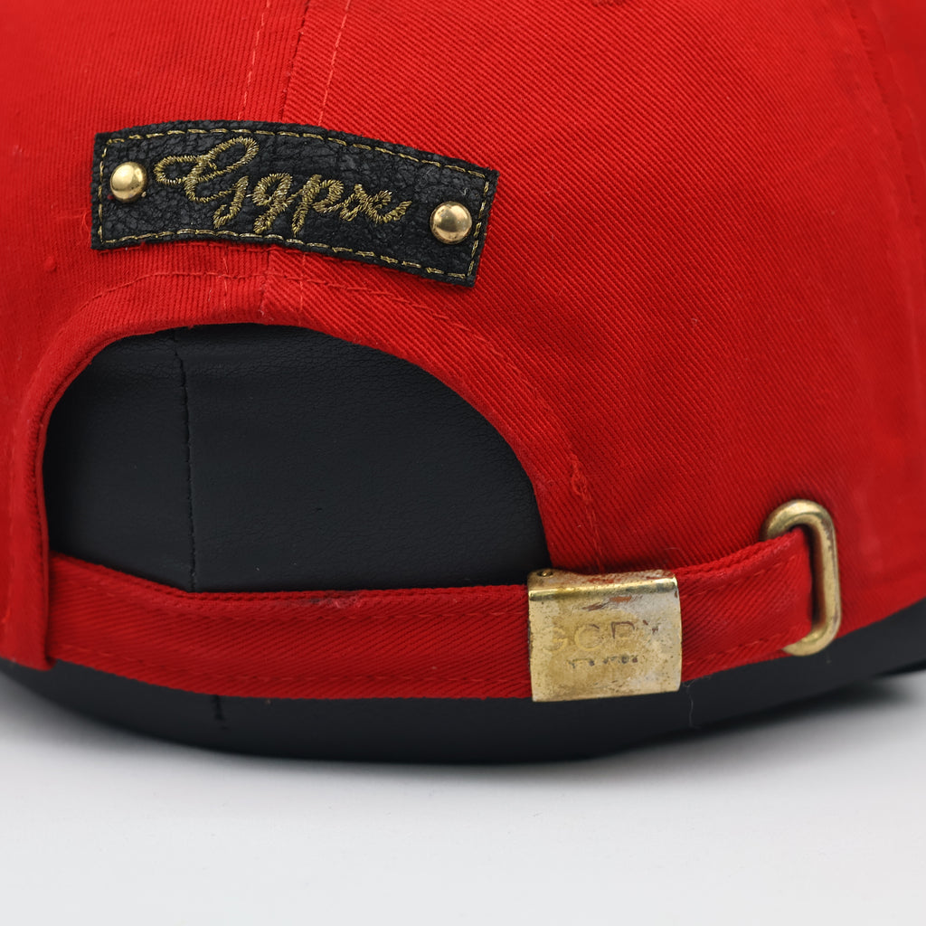 Vintage GGPX "Glam" Red Studded Thrifted Cap – Y2K Aesthetic Streetwear