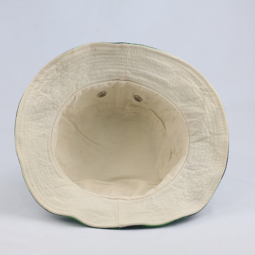 Thrifted 2-in-1 Green Buffalo Check Unisex Sun Bucket Cap (57-59 cm)