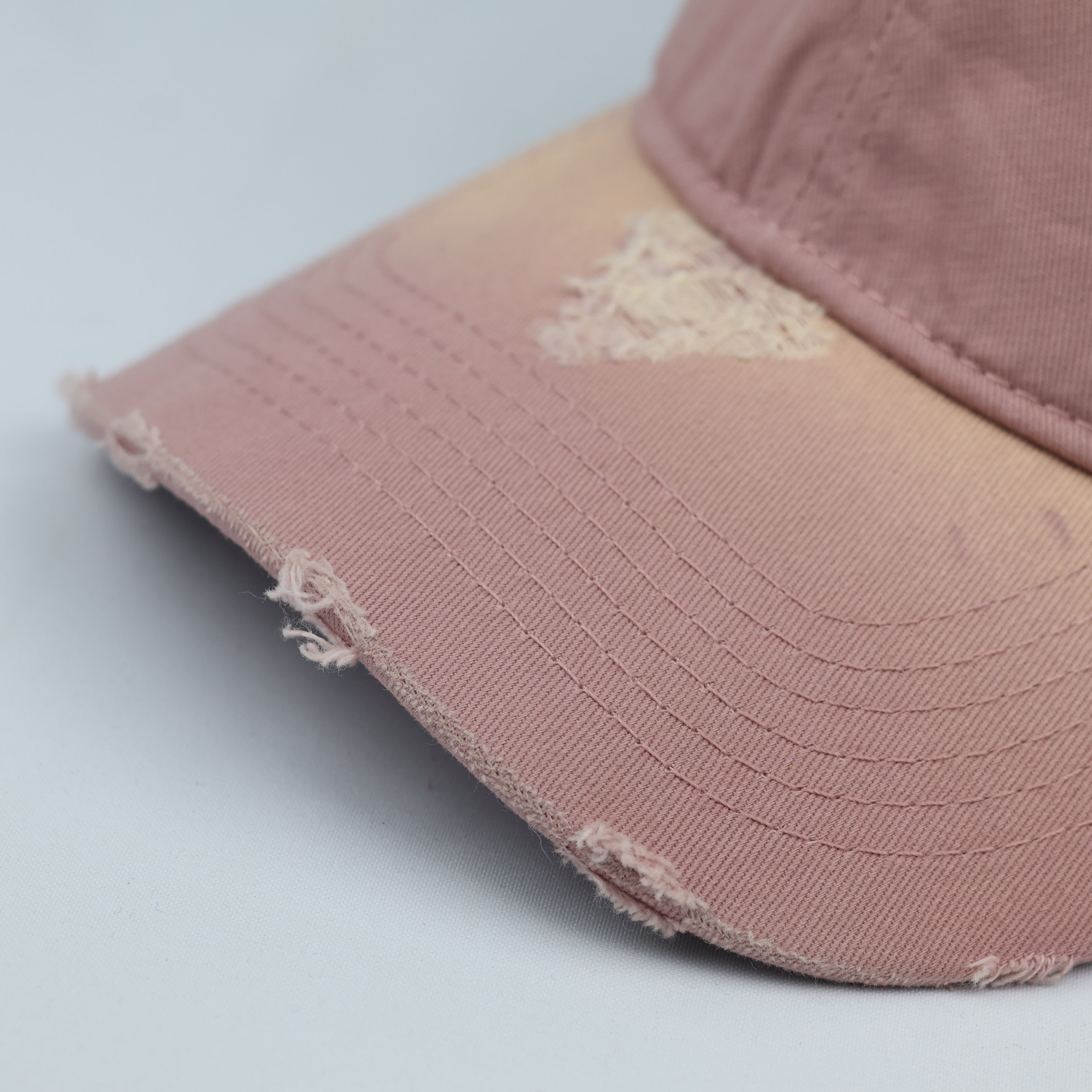 Vintage Distressed Salmon Pink Baseball Cap – 100% Cotton