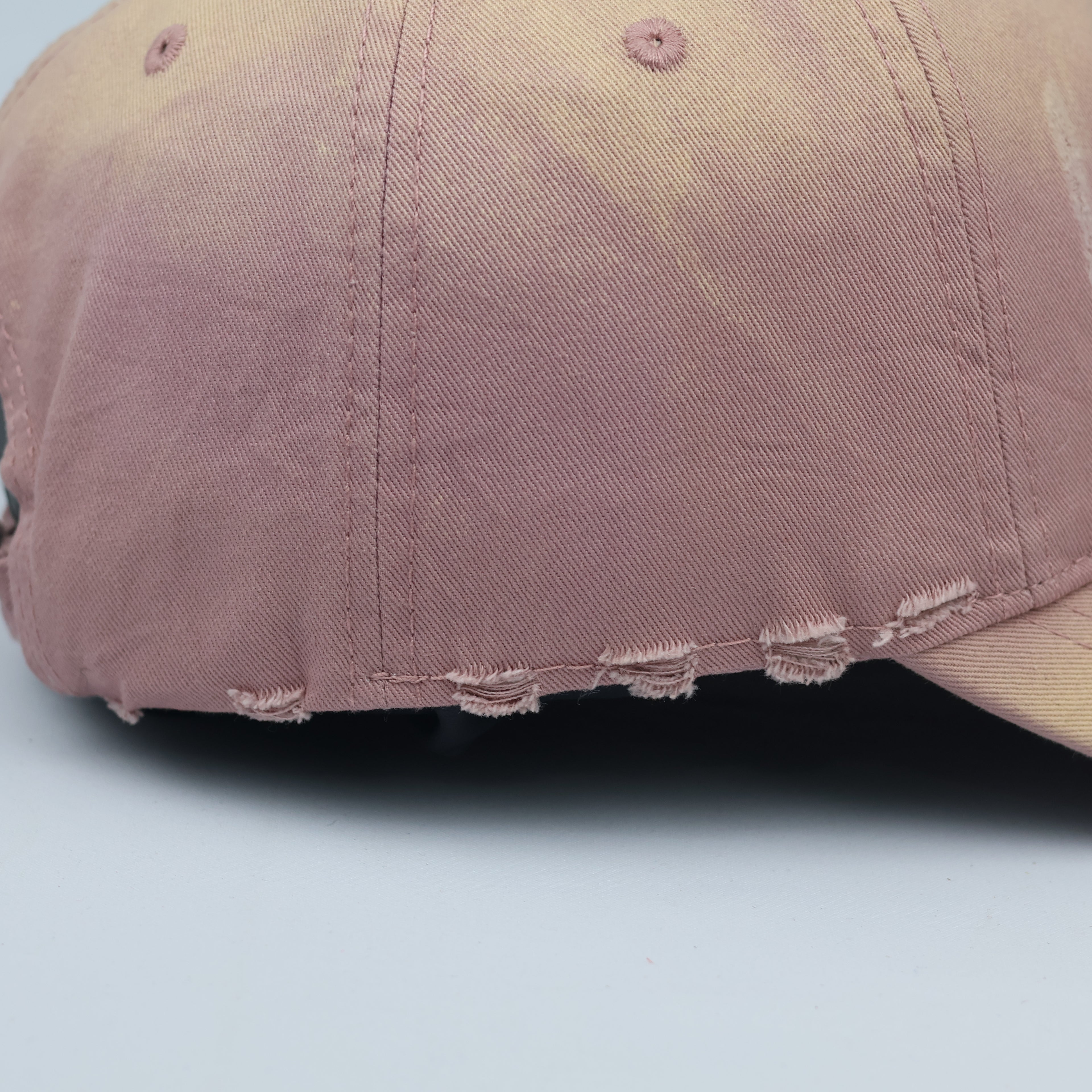 Vintage Distressed Salmon Pink Baseball Cap – 100% Cotton