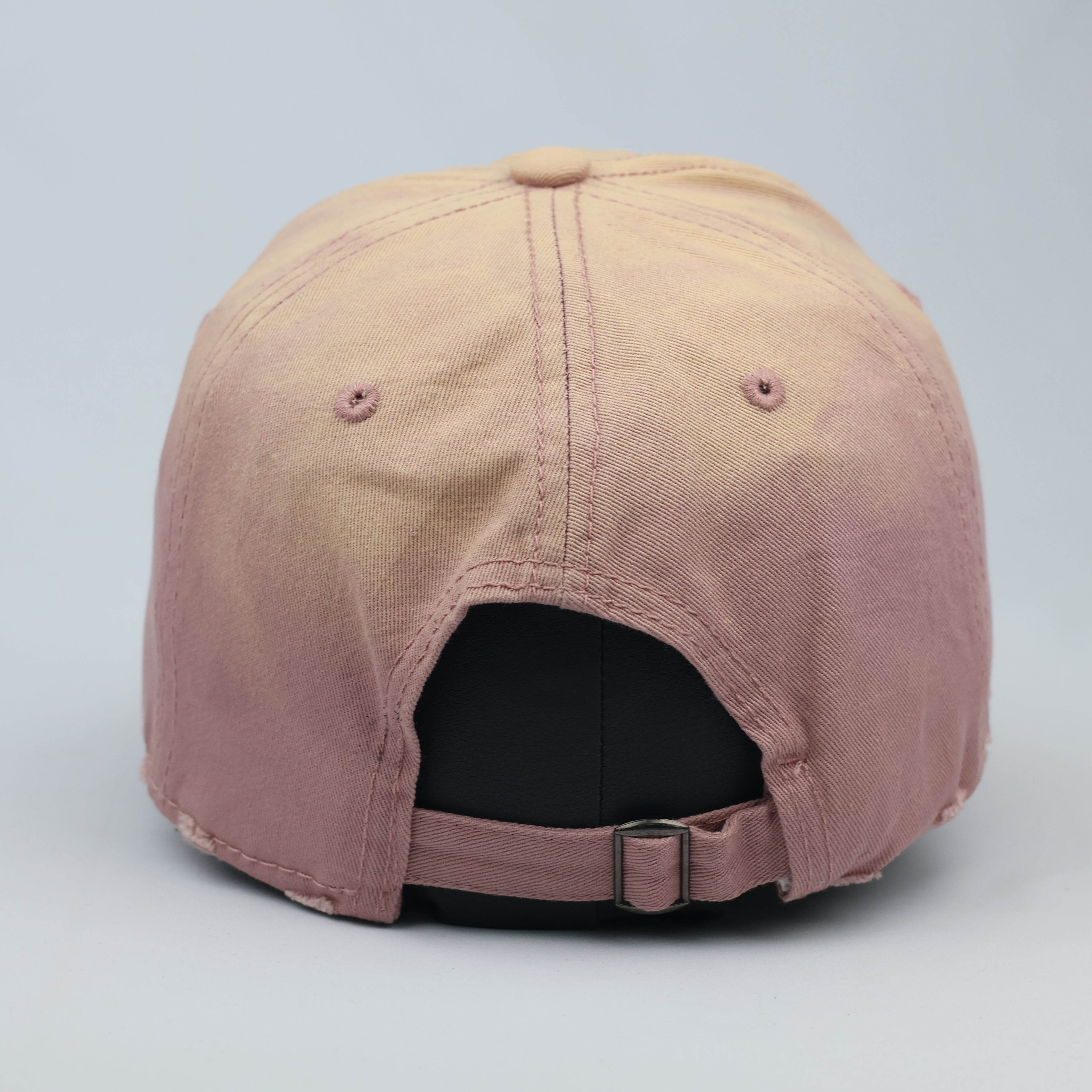 Vintage Distressed Salmon Pink Baseball Cap – 100% Cotton