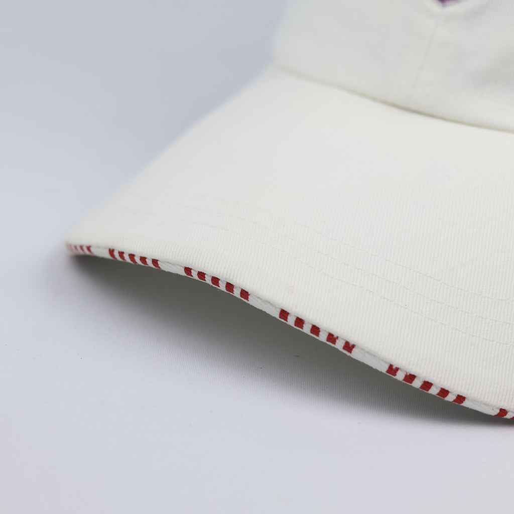Vintage K-Swiss Heritage Baseball Cap – Classic White & Red Stripe