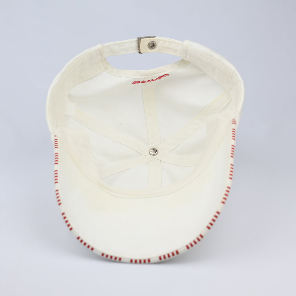 Vintage K-Swiss Heritage Baseball Cap – Classic White & Red Stripe