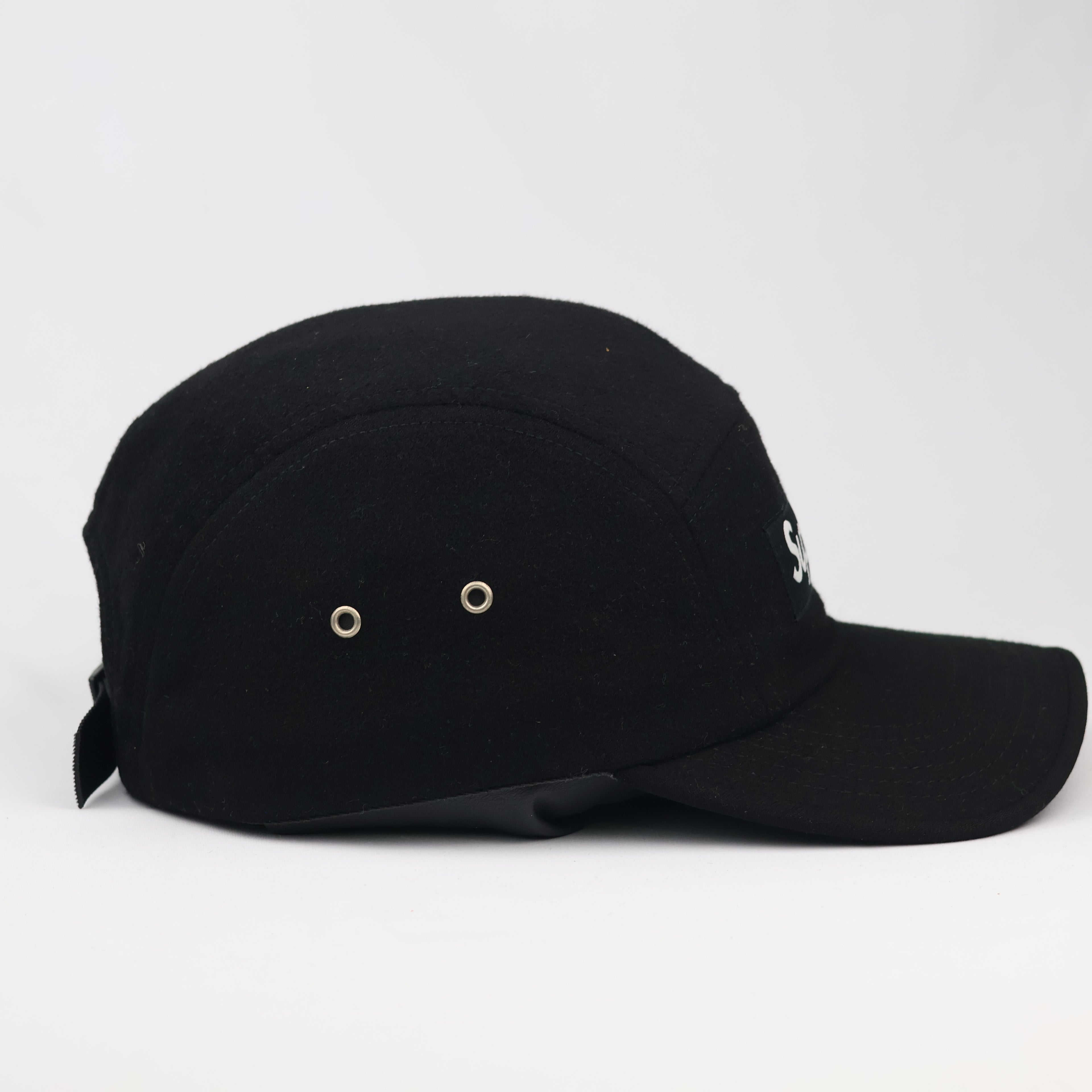 Supreme x Loro Piana Wool 5-Panel Camp Thrifted Cap - Black