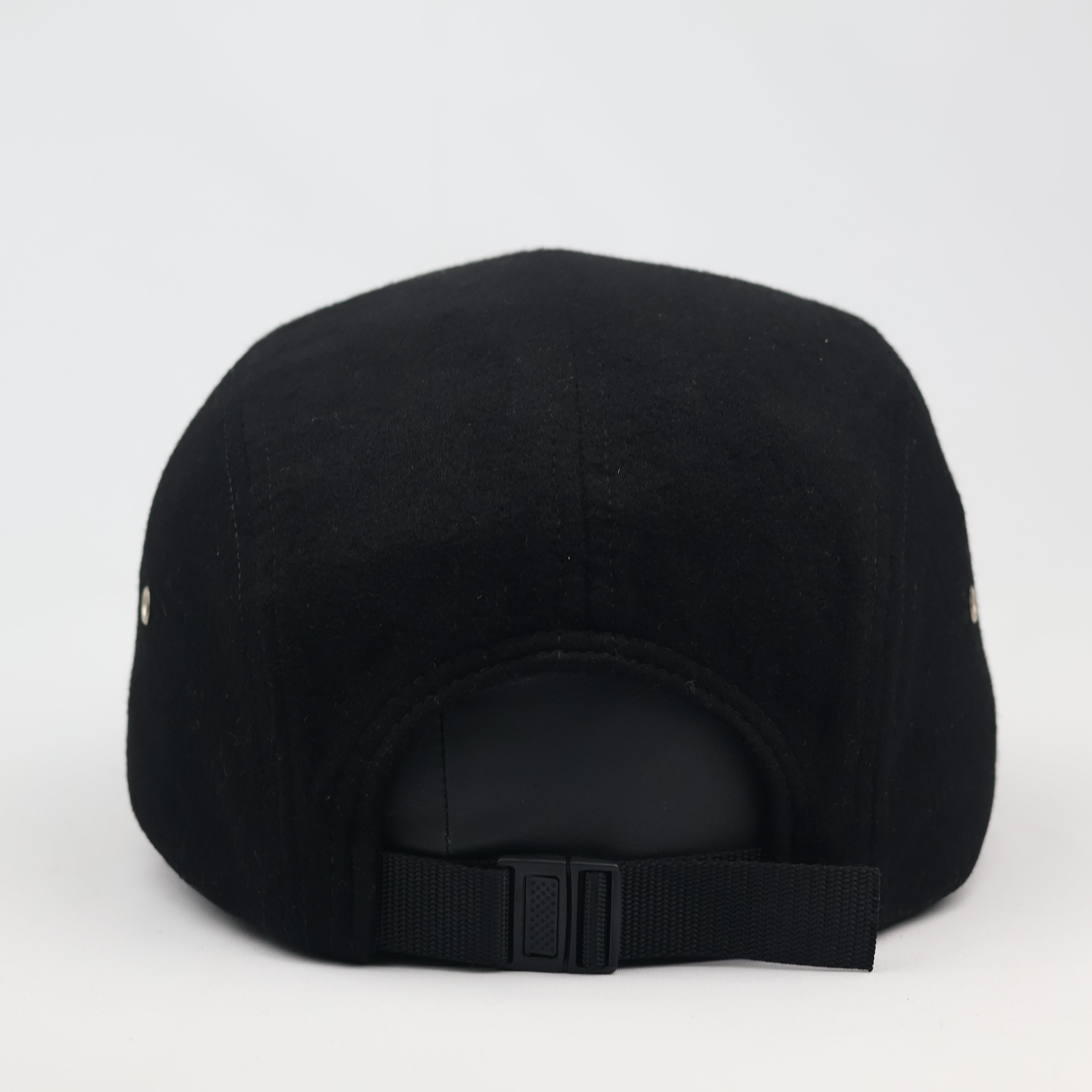 Supreme x Loro Piana Wool 5-Panel Camp Thrifted Cap - Black