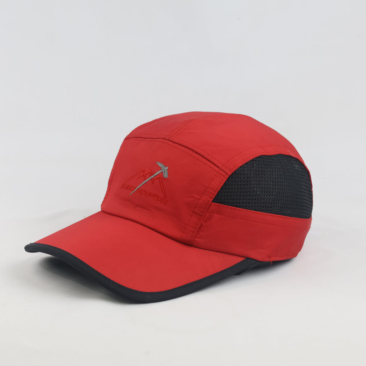 Thrifted Red Mesh Panel Hiking Running Lightweight Runner Cap (57-59 cm) | 10049