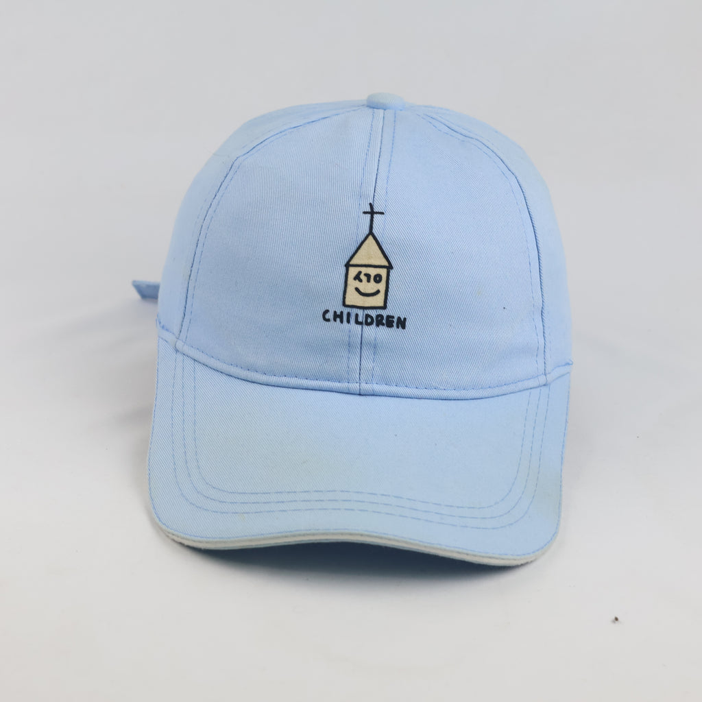 Thrifted Light Blue "CHILDREN" Graphic Baseball Cap (56-58 cm) | 10048