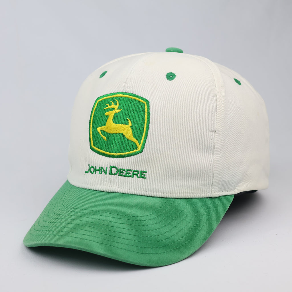 Authentic John Deere Embroidered Thrifted Cap – Classic Green Brim Snapback