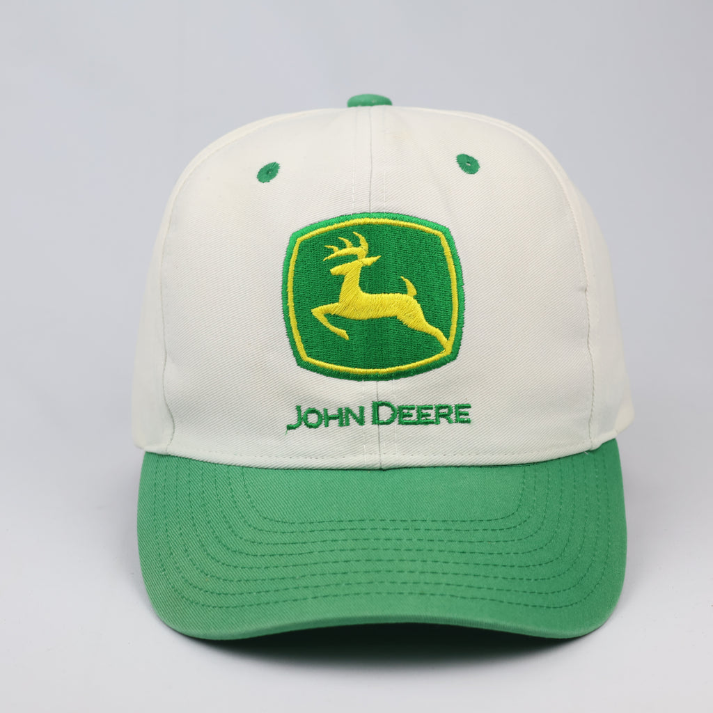 Authentic John Deere Embroidered Thrifted Cap – Classic Green Brim Snapback